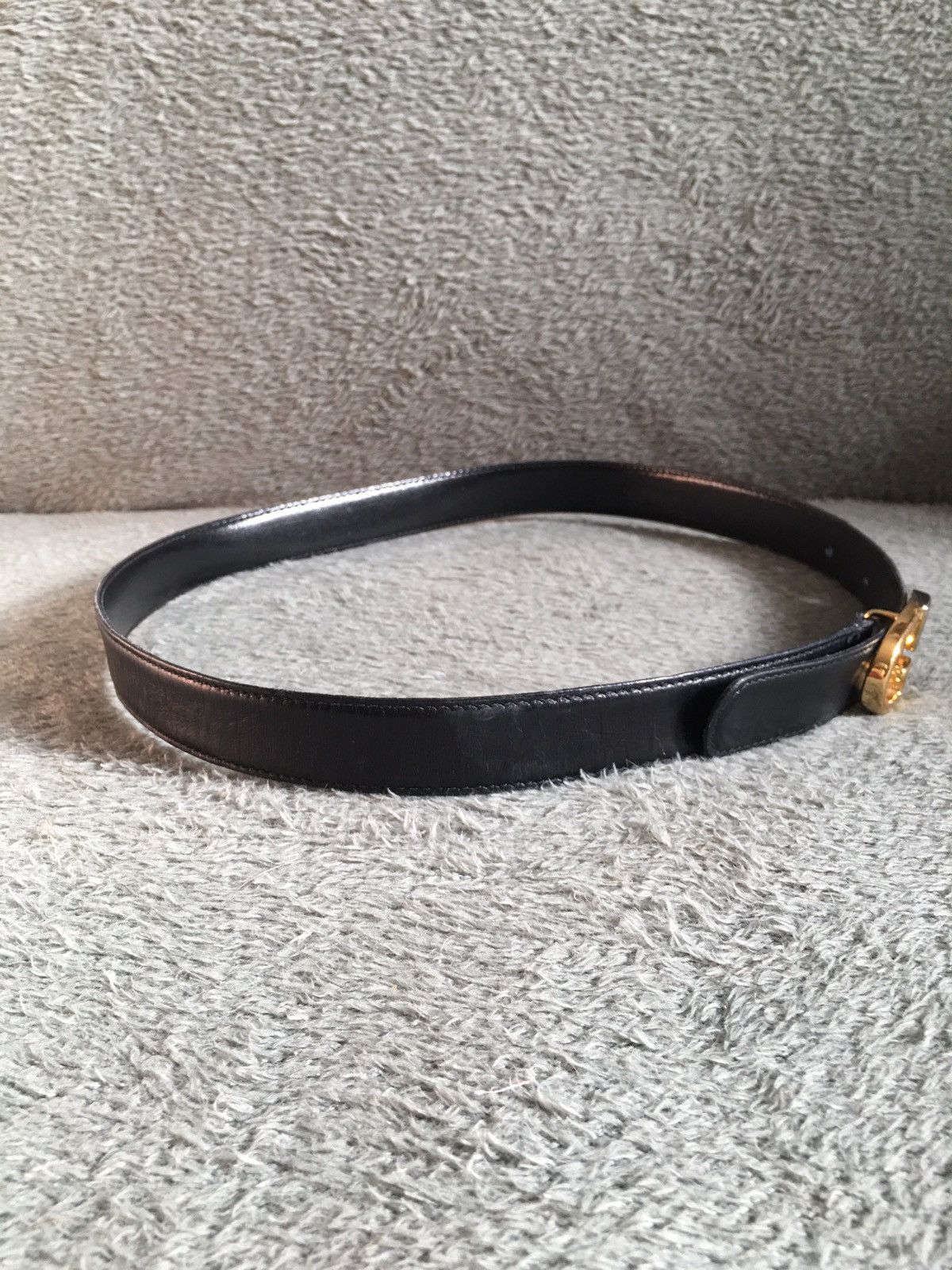 Gucci Gucci Belt Leather Black GG Vintage Sz 75/30 Size 30 - 6 Thumbnail