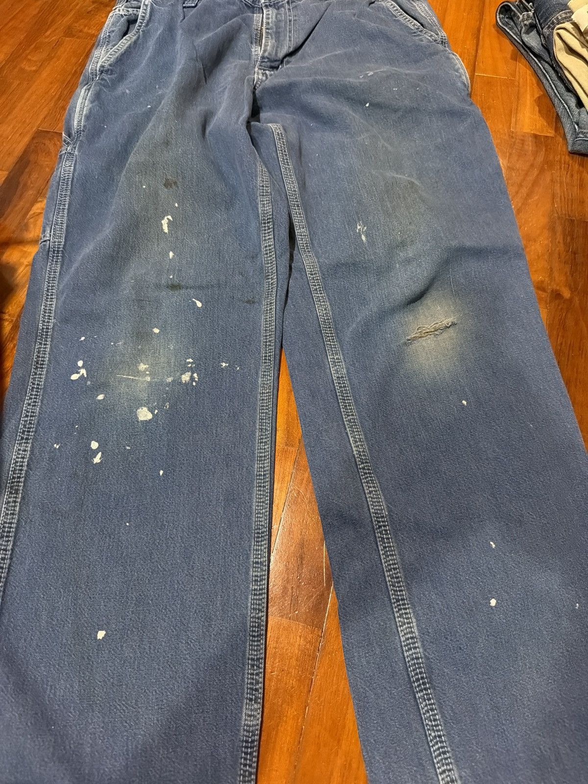 Carhartt Carhartt carpenter dungaree Distress Paint Splater jeans Size US 33 - 3 Thumbnail