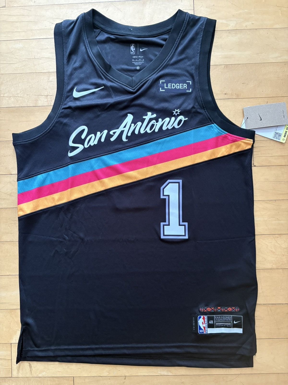 NEW Mens Victor Wembanyama Jersey #1 San Antonio Spurs