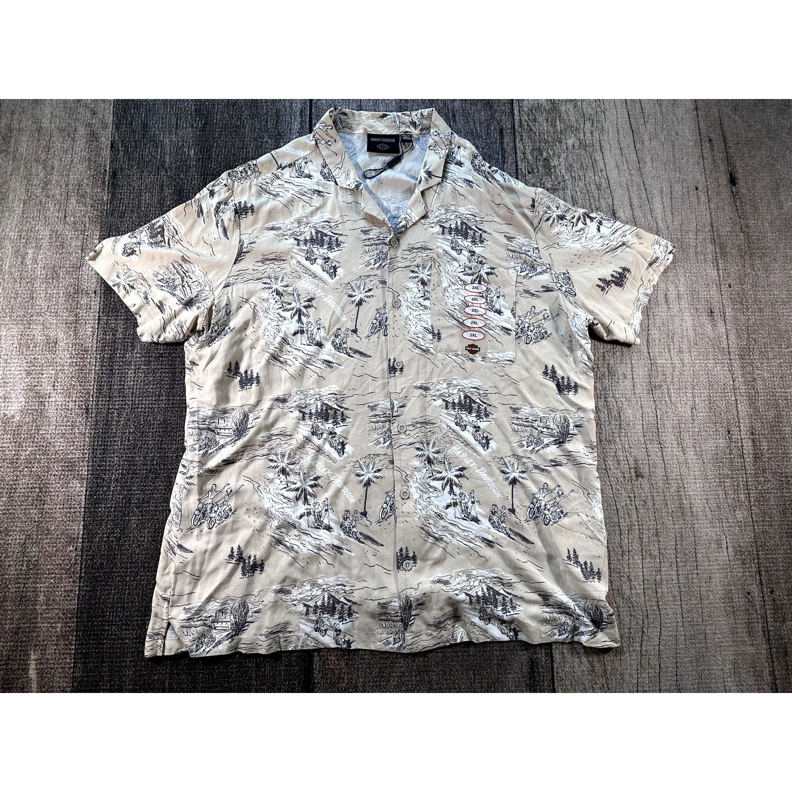 Harley Davidson NWOT Harley-Davidson Celebration Allover Button Up Shirt XXL Size US XXL / EU 58 / 5 - 2 Thumbnail