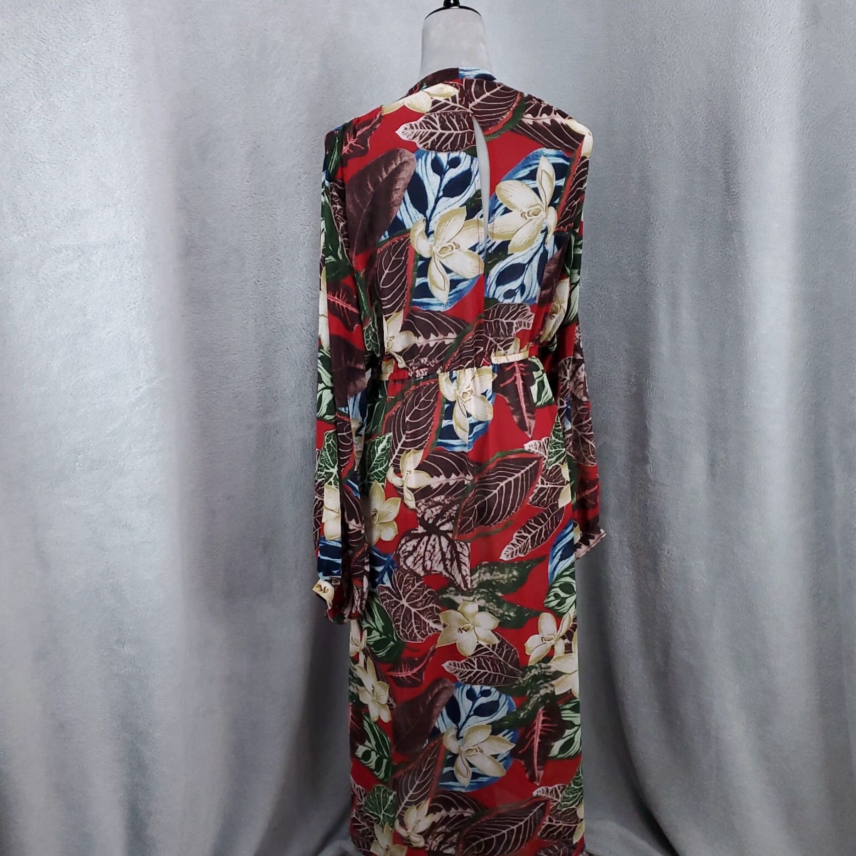 Vintage Umgee Dress Womens Large Floral Maxi Sheer Tropical Beach Cruise Size L / US 10 / IT 46 - 4 Thumbnail