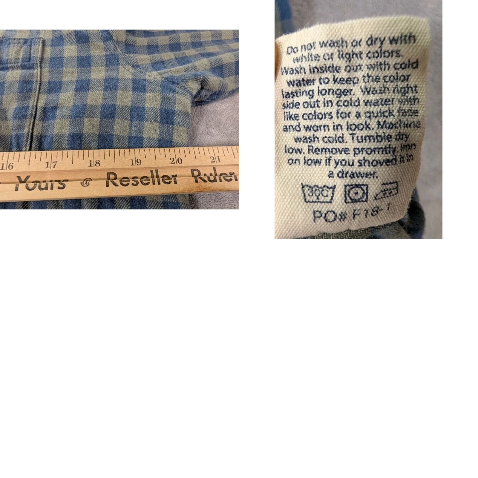 J Brand Normal Brand Button-Up Shirt Men's Medium Blue Plaid Solid-Color Pocket Long Sleeve Flannel Shirt Size US M / EU 48-50 / 2 - 8 Thumbnail