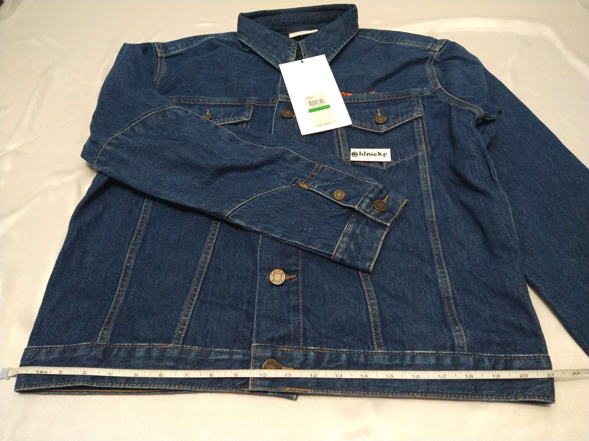 Calvin Klein 205W39NYC EST. 1978 Apollo Blue Denim Trucker Jacket Size US L / EU 52-54 / 3 - 8 Thumbnail