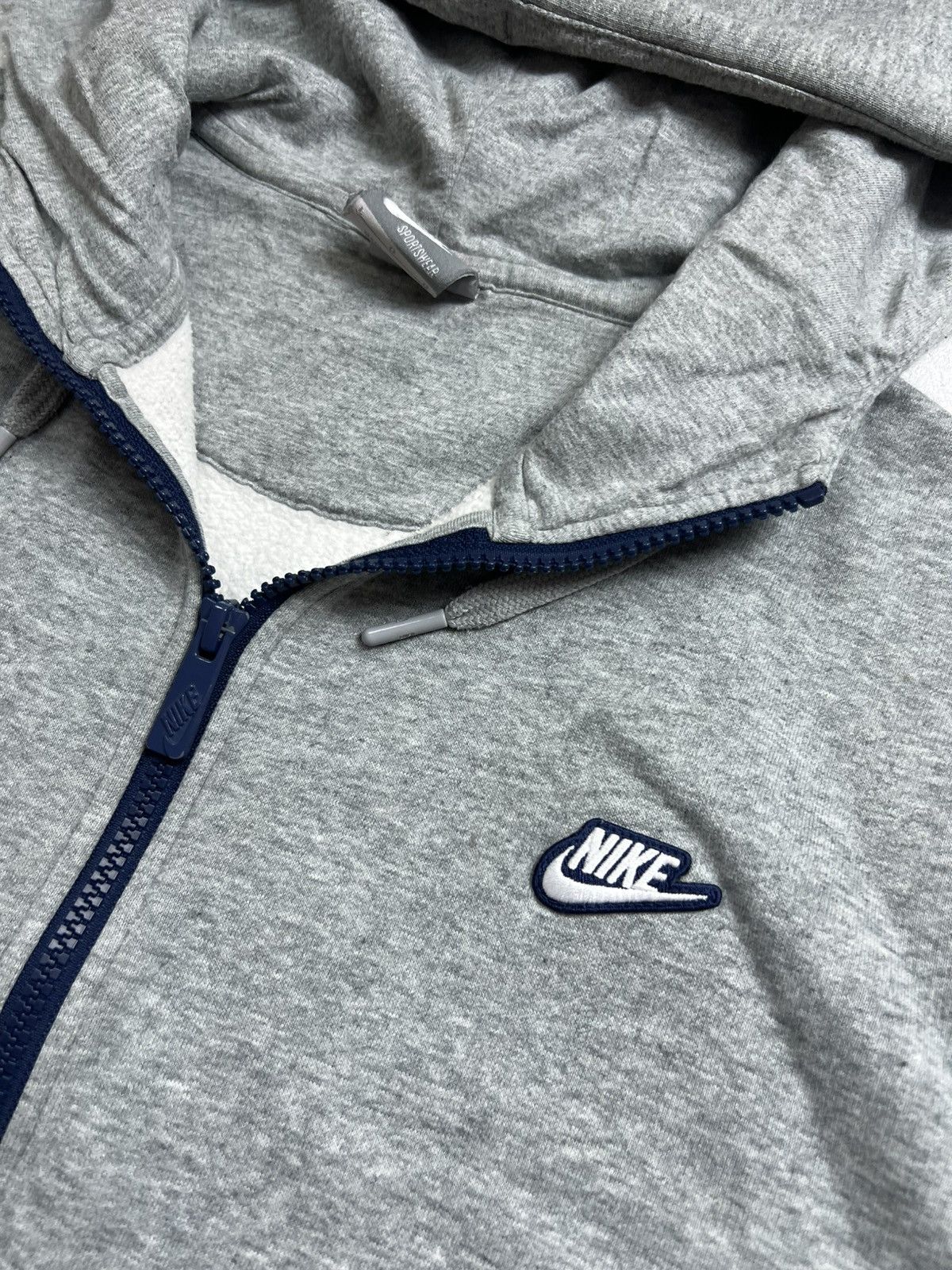 Nike 00s Nike Retro Logo Vintage Y2K Oversized Zip Hoodie Size US L / EU 52-54 / 3 - 4 Thumbnail