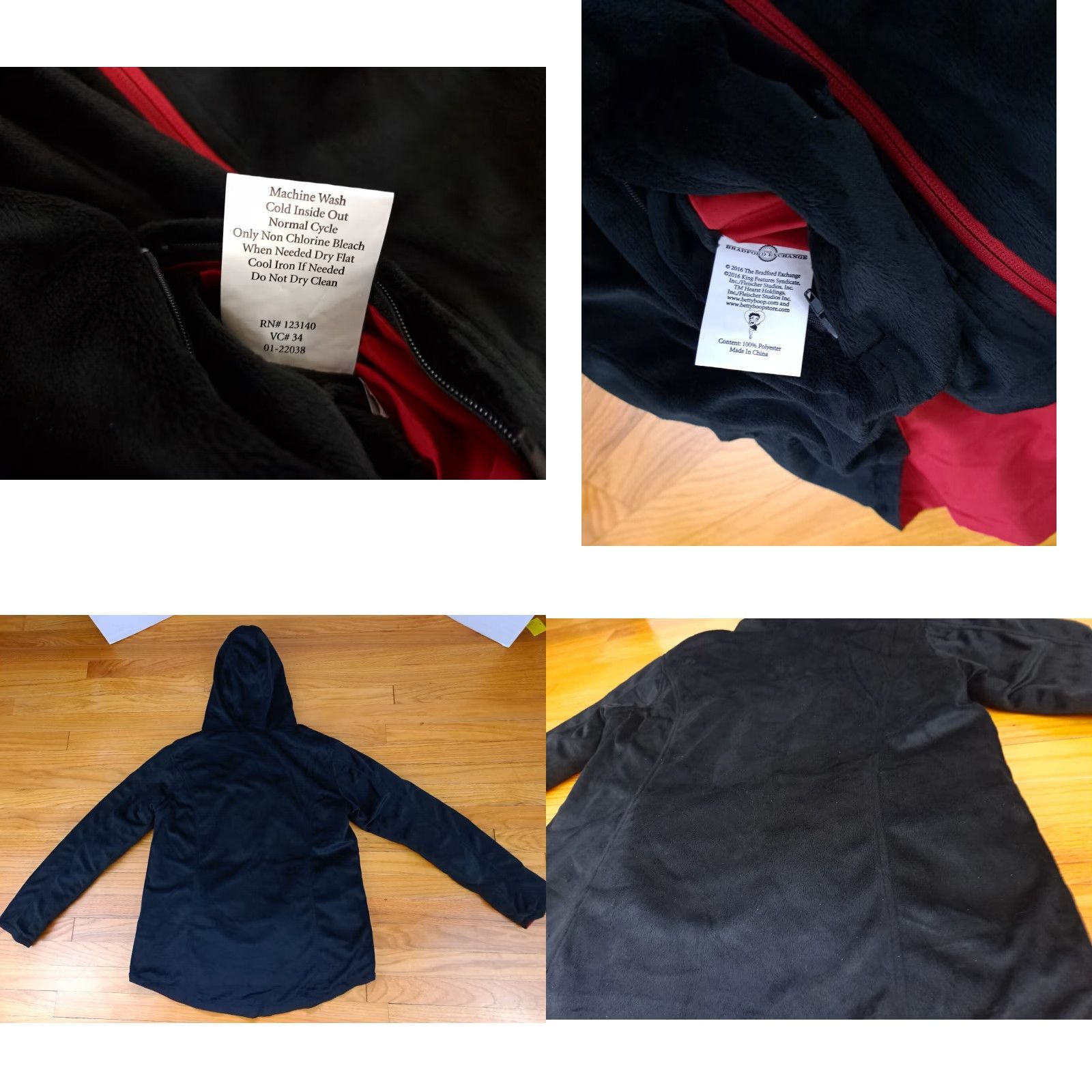 Vintage VINTAGE Betty Boop Ohh La-La Full Zip Reversable Lightweight Windbreaker Jacket M Womens Red&Black Size M / US 6-8 / IT 42-44 - 8 Thumbnail
