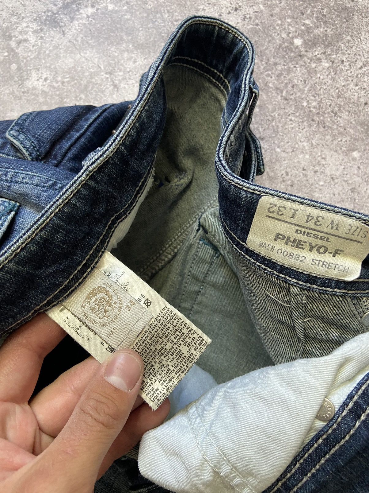 Diesel Diesel Pheyo Jeans Straight Cinch Back Workwear Size US 34 / EU 50 - 11 Thumbnail