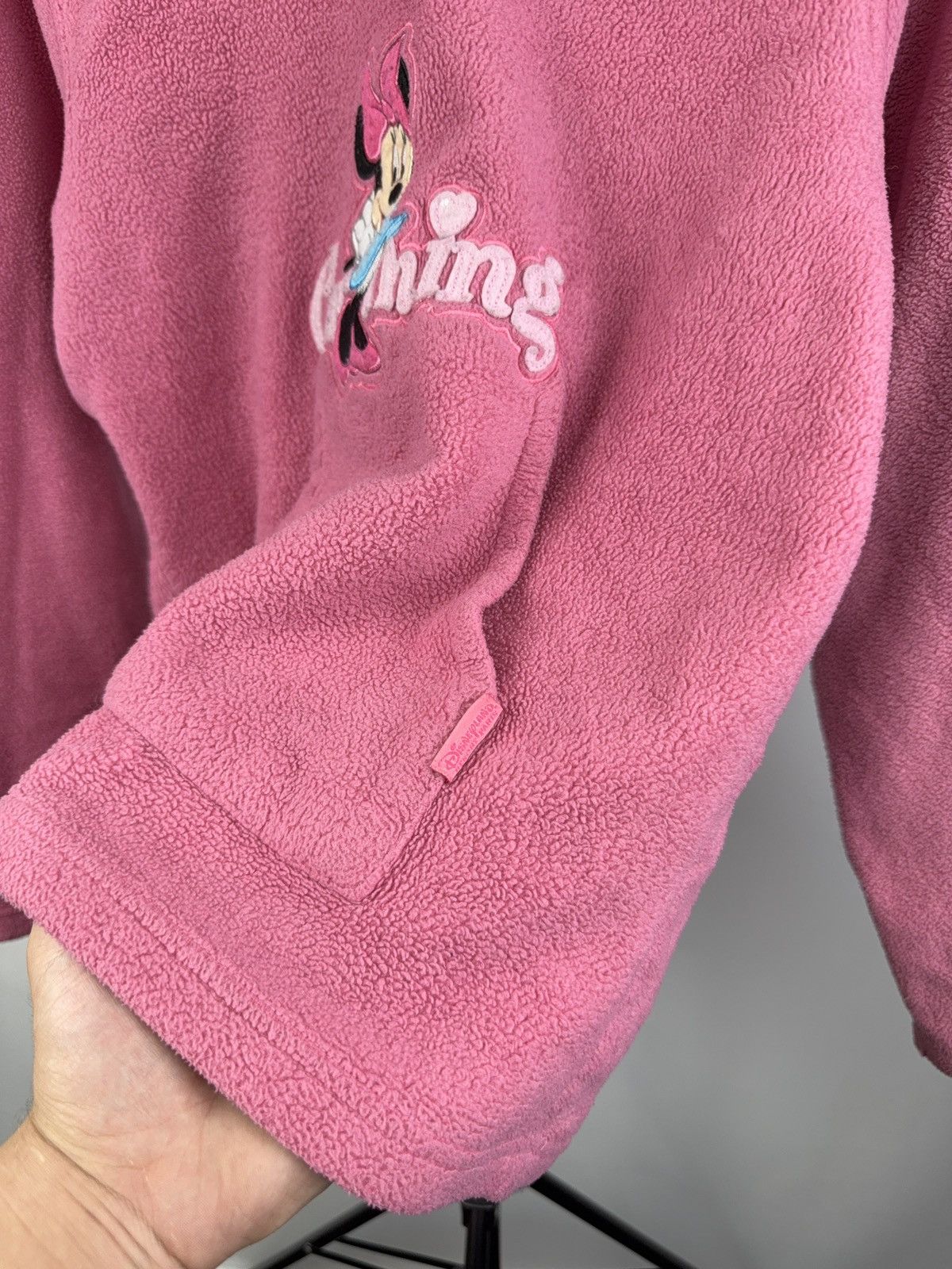 Disney Vintage 00s Charming Mini Mouse Disney fleece hoodie Y2K Size L / US 10 / IT 46 - 4 Thumbnail