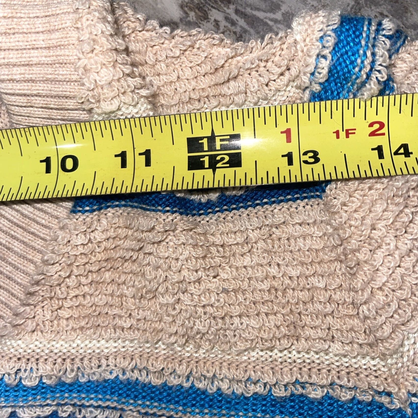 Vintage VINTAGE Aileen Sport Shirt Womens Small Tan Blue Striped 70s Long Sleeve V-Neck Pullover Size S / US 4 / IT 40 - 6 Thumbnail