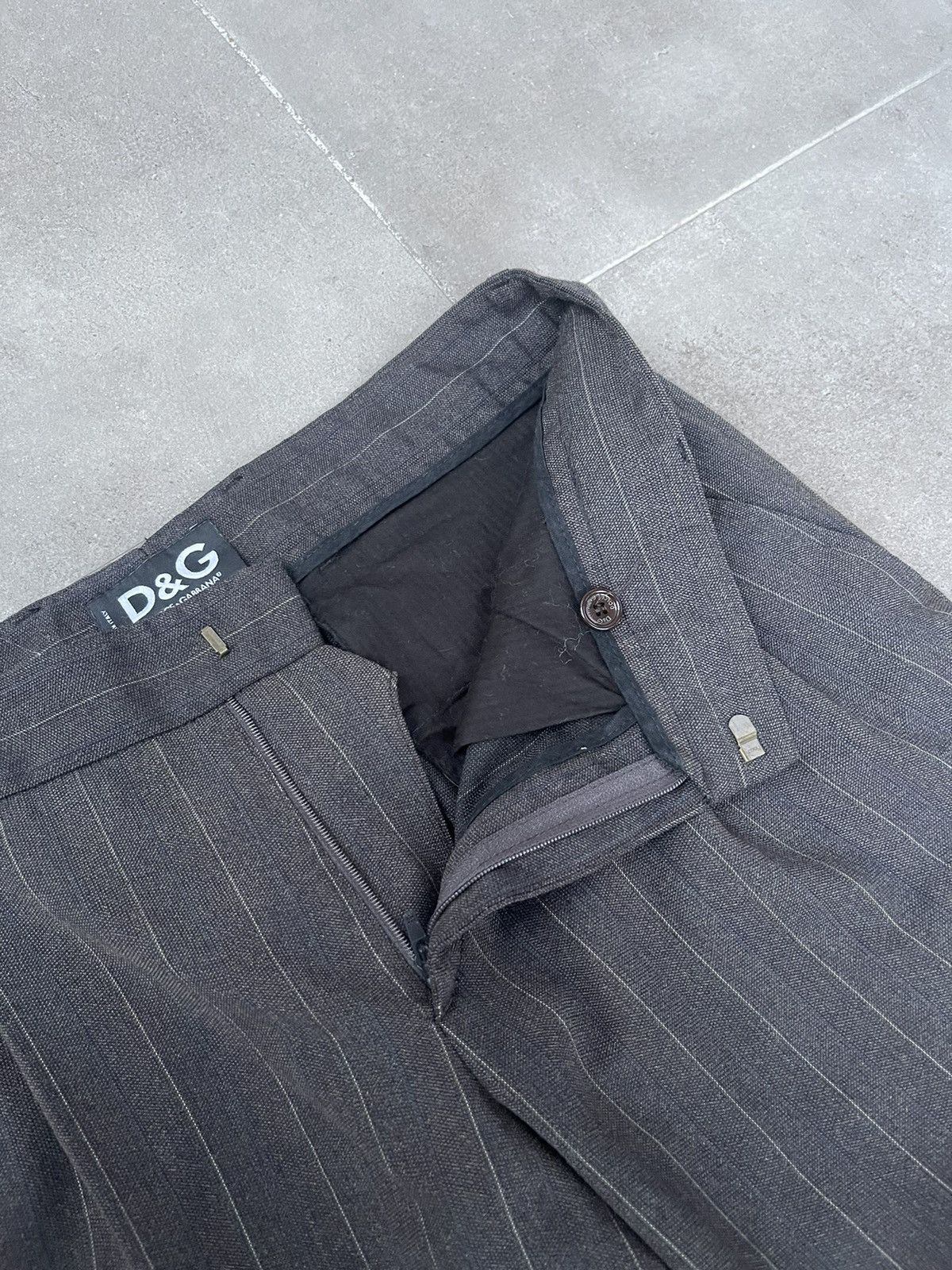 Dolce & Gabbana Dolce & Gabbana Wool Stripped Grey Brown Causal Pants Size US 32 / EU 48 - 14 Thumbnail