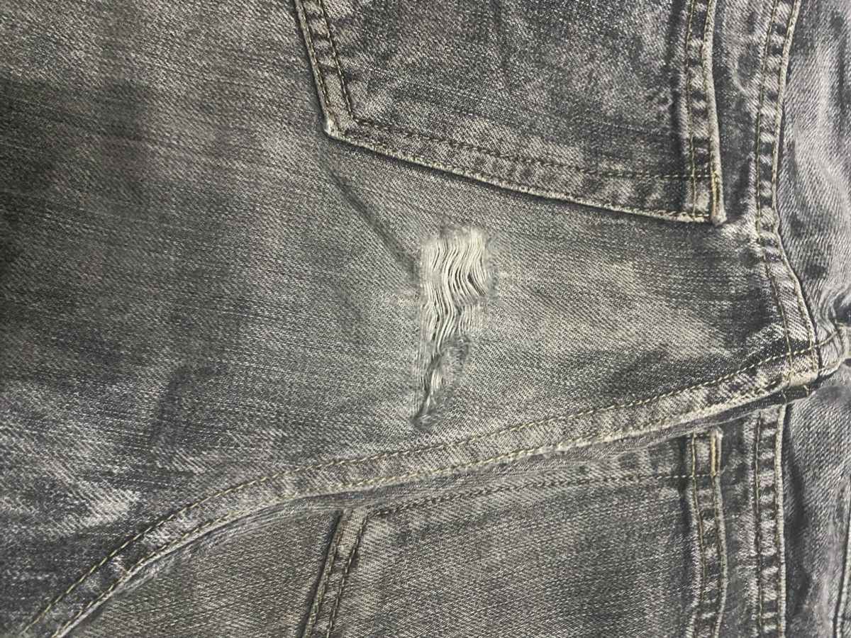 Le Grande Bleu (L.G.B.) Blue Way Made in Nippon Bleached Distressed Flare Jeans Size US 30 / EU 46 - 14 Thumbnail