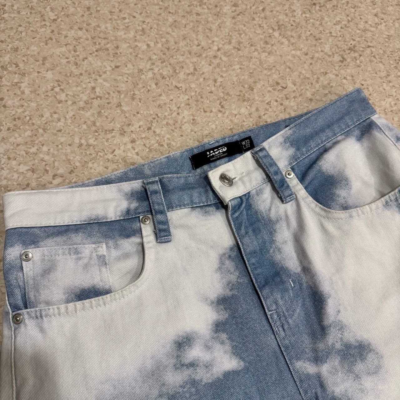 Jaded London × Vintage RARE Jaded London Tie Die Denim Jeans Blue Milk Baggy Skate Size US 32 / EU 48 - 3 Thumbnail