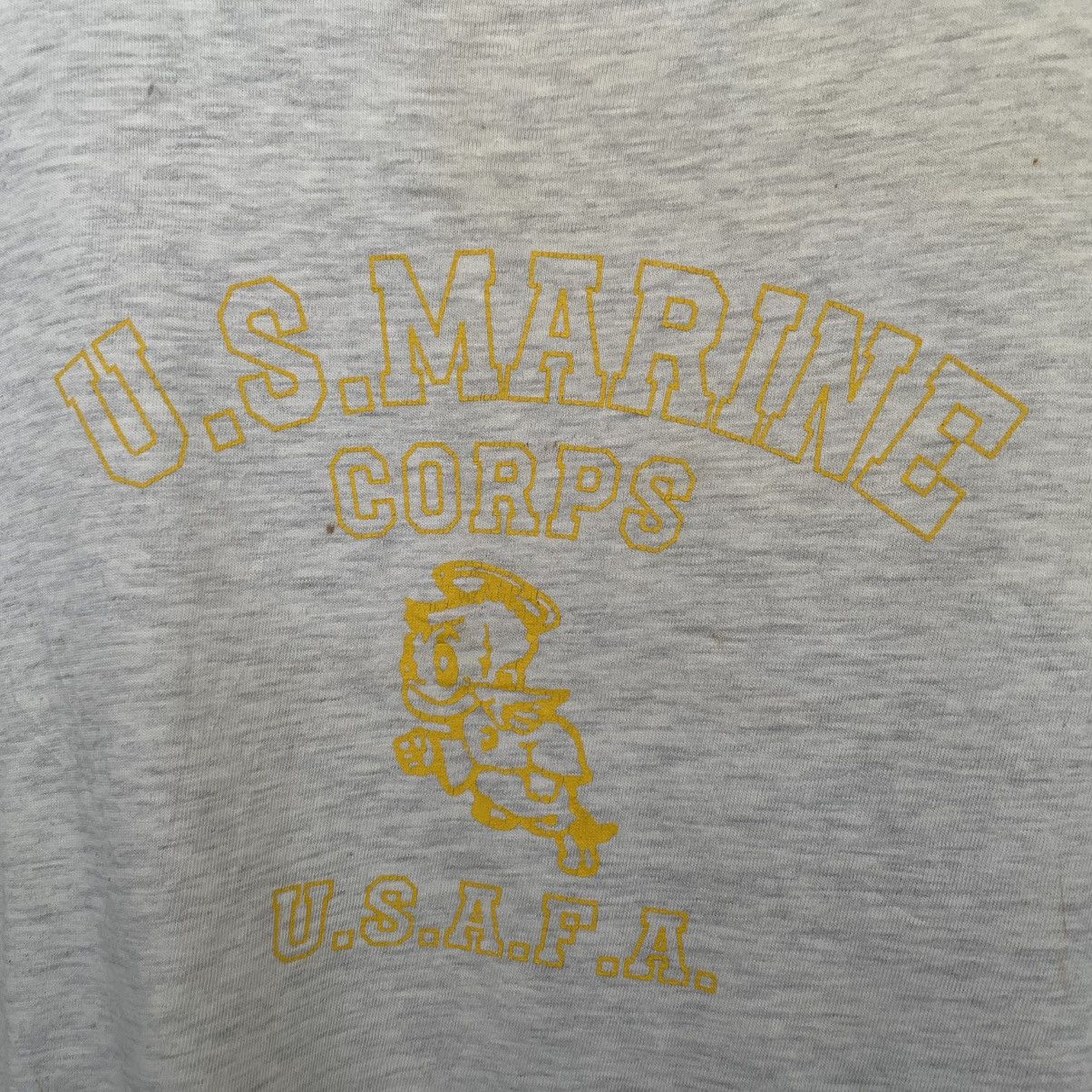 Vintage Vintage 1990s US Marine Corps USAFA Distressed Tee Size US M / EU 48-50 / 2 - 2 Thumbnail