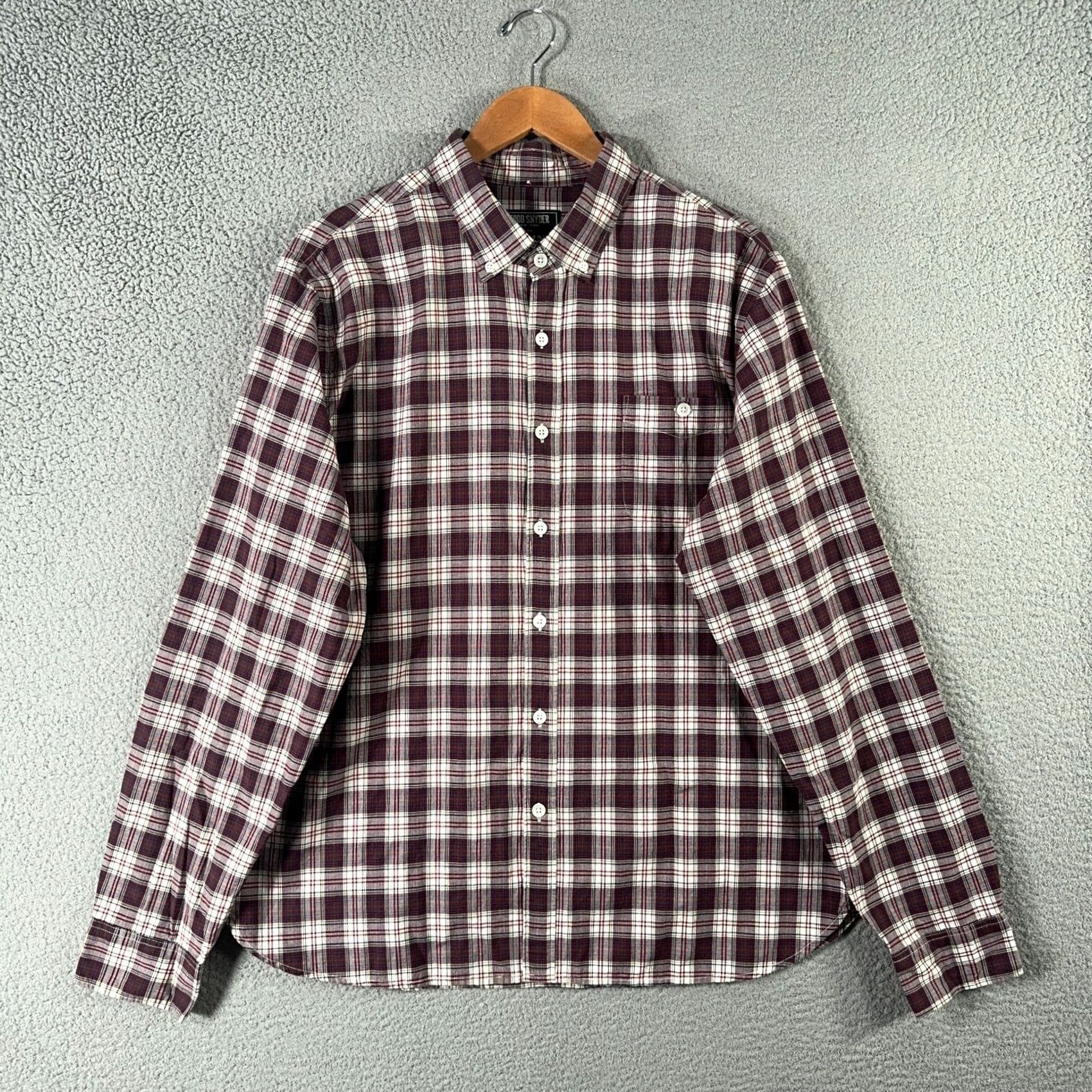 Todd Snyder Todd Snyder X ODIN Plaid Shirt Men XL Cotton Lightweight Button 1 Pocket Limited Size US XL / EU 56 / 4 - 2 Thumbnail