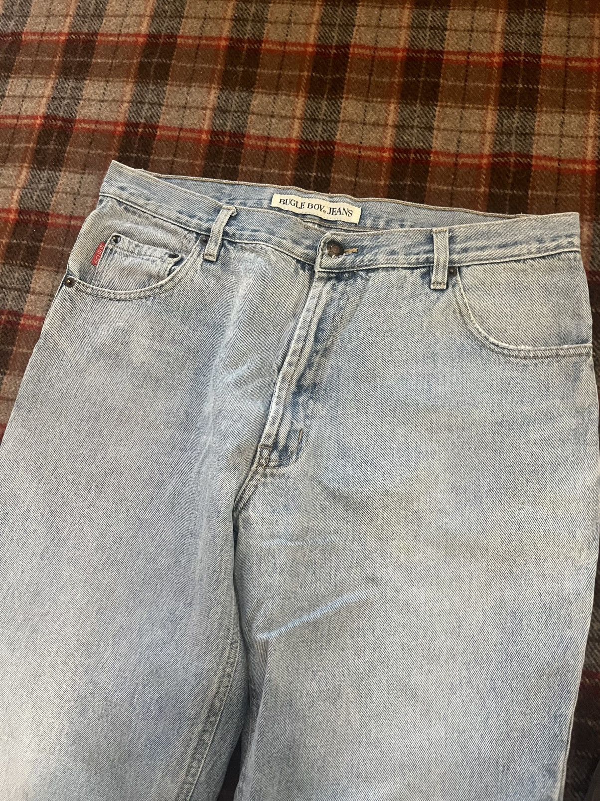 Bugle Boy Vintage Y2K 2000 Light Washed grunge Denim bugle boy 34” Size US 34 / EU 50 - 3 Thumbnail