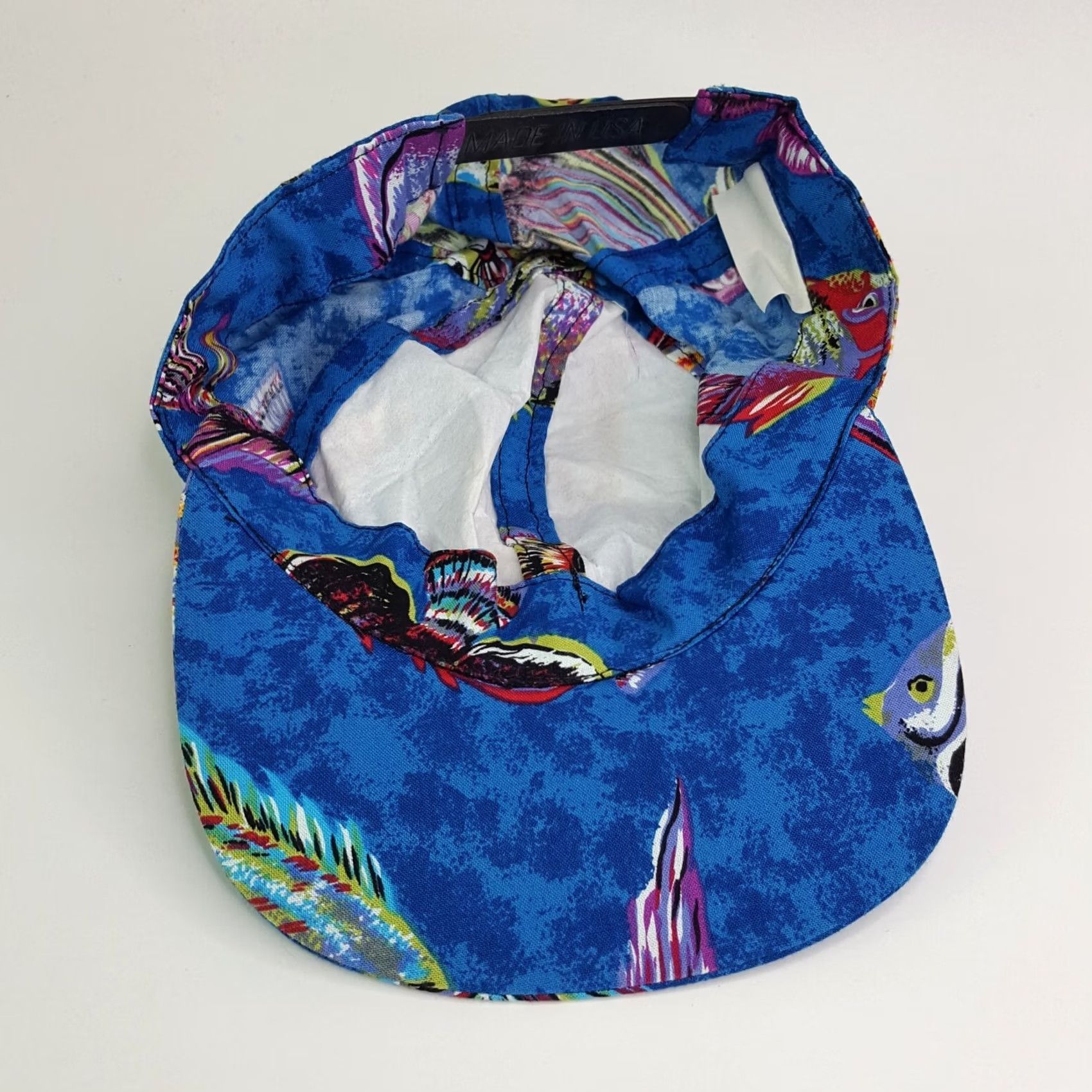Vintage Vintage 90s Tropical Fish USA Made Snapback Adjustable Blue Hat Baseball Cap Size ONE SIZE - 6 Thumbnail
