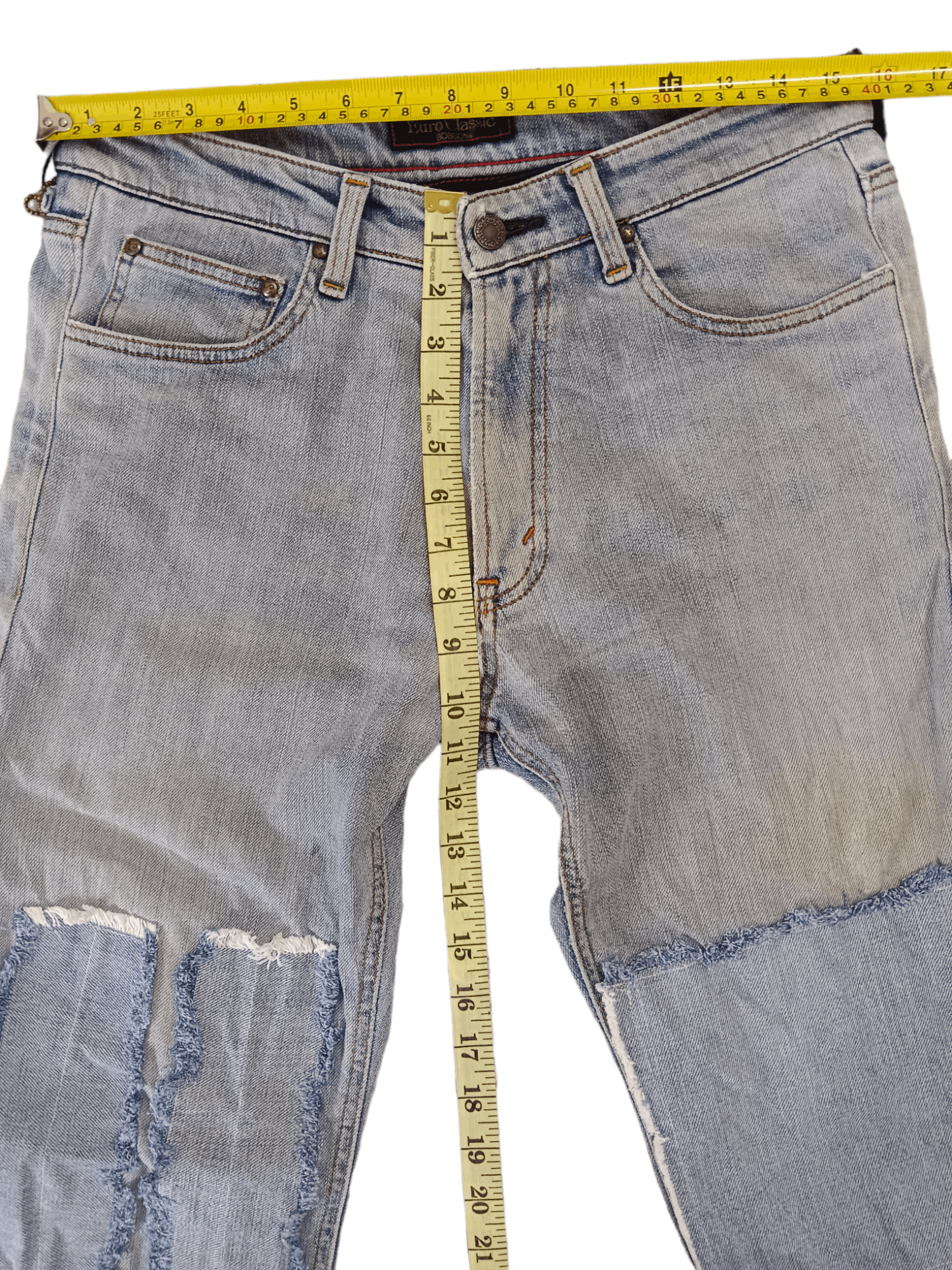 If Six Was Nine Bobson Euro Classic Patchwork Denim Size US 31 - 6 Thumbnail