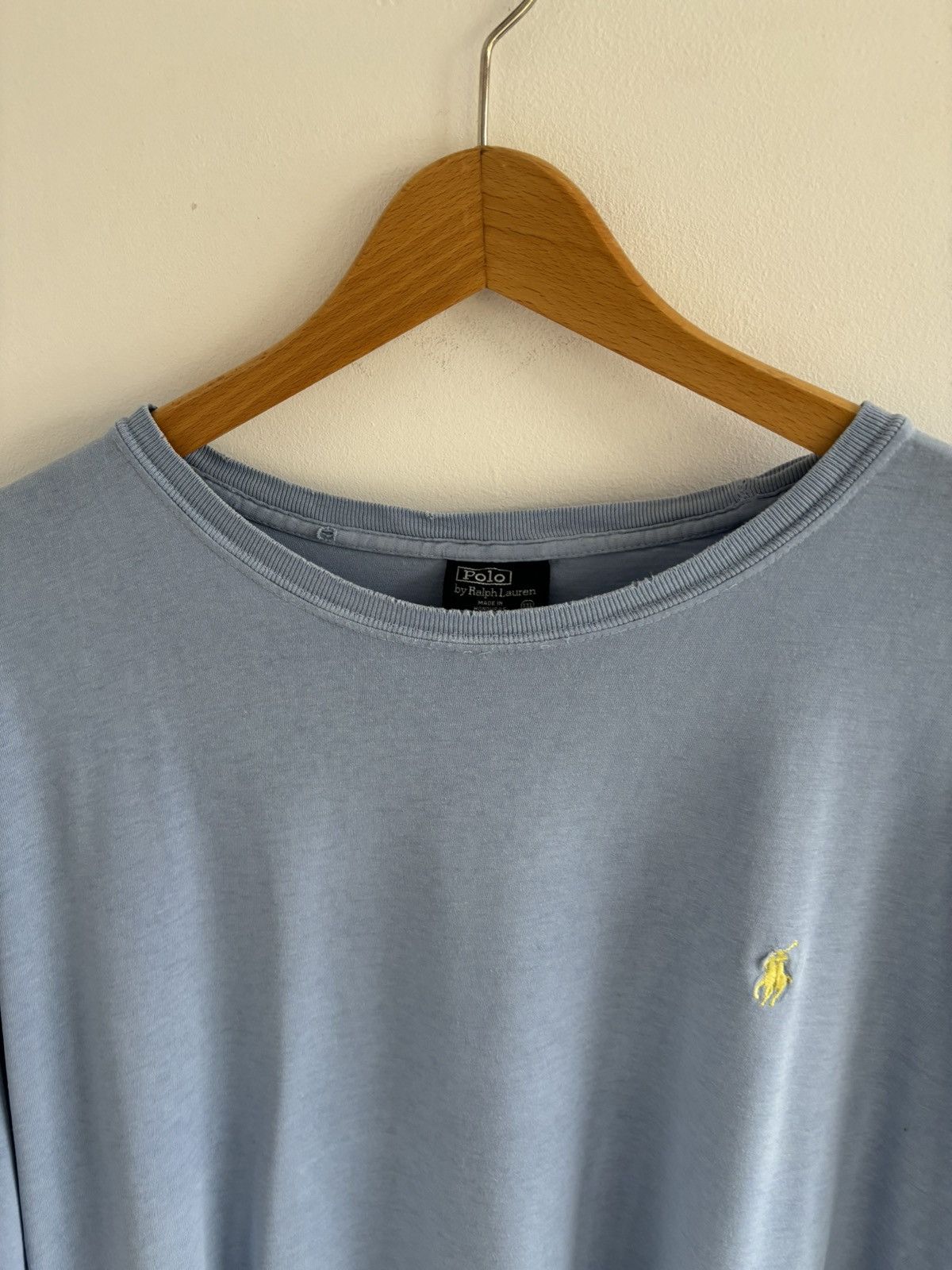 Polo Ralph Lauren × Ralph Lauren Vintage Polo Ralph Lauren Blue Distressed Tee Size US XXL / EU 58 / 5 - 3 Thumbnail