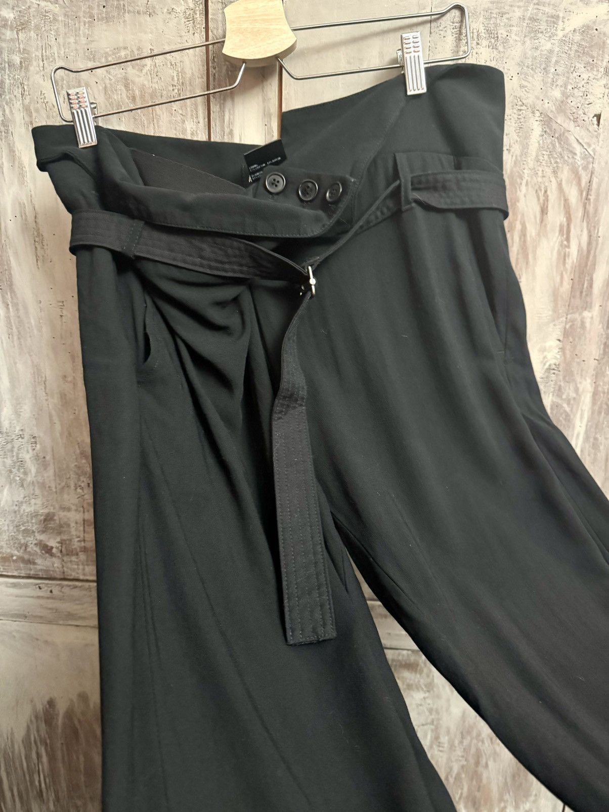 Ann Demeulemeester ann demeulemeester asymmetrical black wool pants 36 fr Size 26" / US 2 / IT 38 - 9 Thumbnail