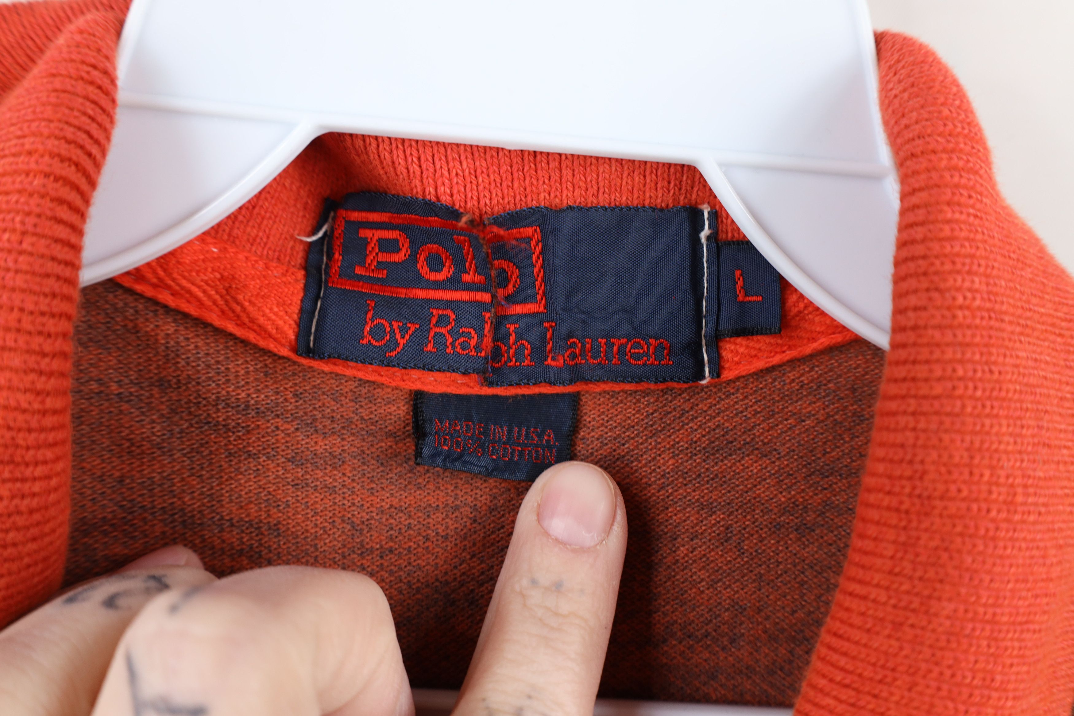 Ralph Lauren × Vintage Vintage 90s Ralph Lauren Spell Crest Striped Polo Shirt USA Size US L / EU 52-54 / 3 - 10 Thumbnail
