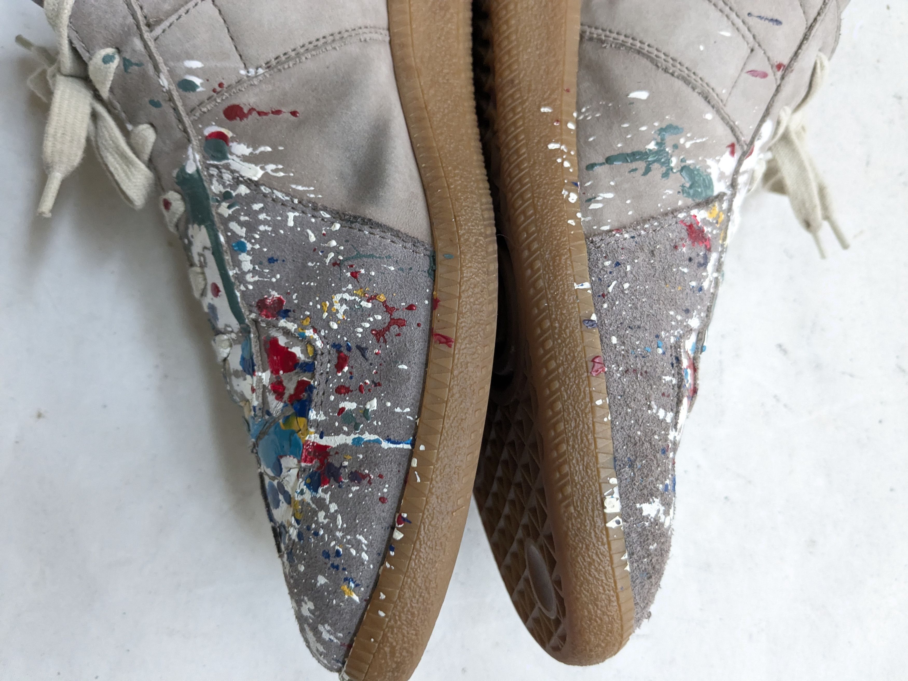 Maison Margiela Maison Margiela Replica GAT Gray Paint Splatter 12 45 Size US 12 / EU 45 - 14 Thumbnail