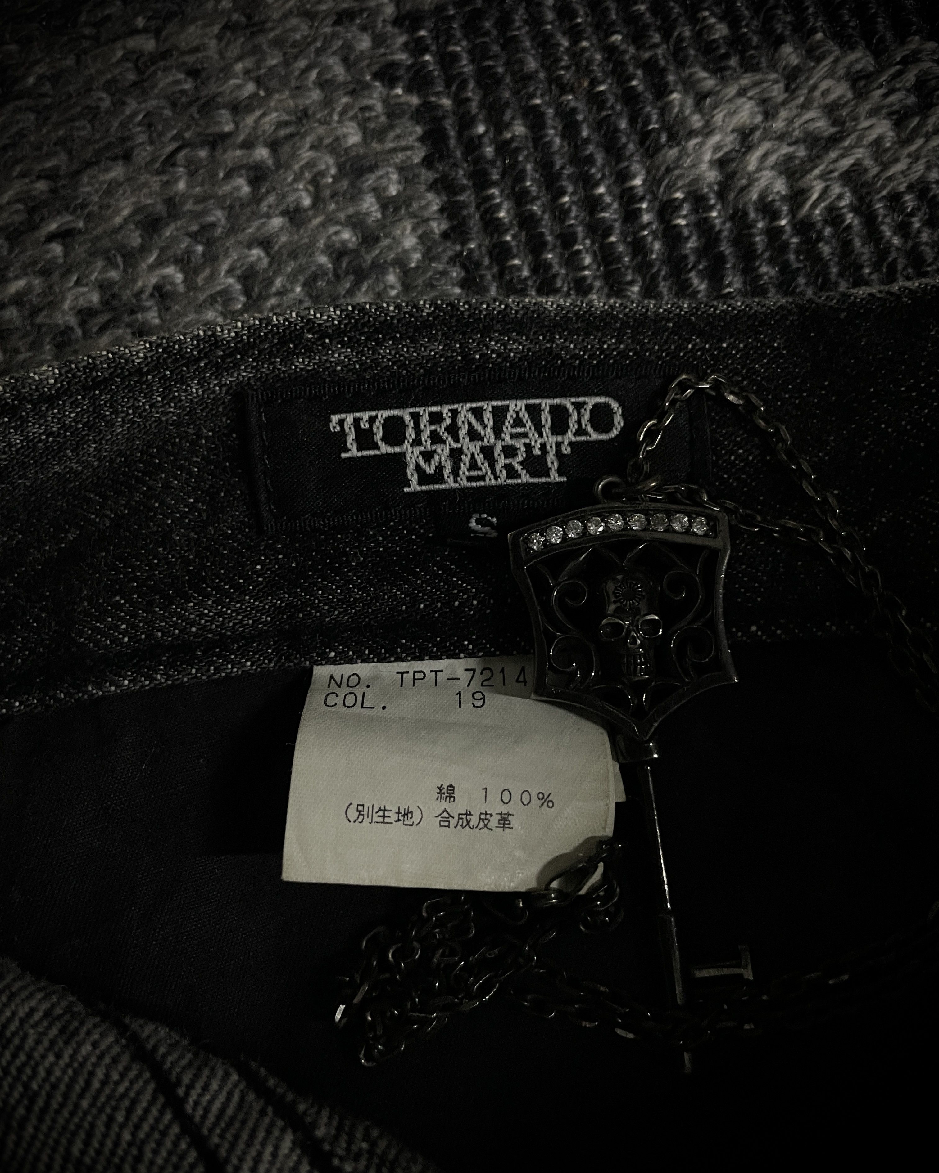 Tornado Mart Tornado Mart Curved Panel Lace Up Flared Denim Size US 33 - 13 Thumbnail