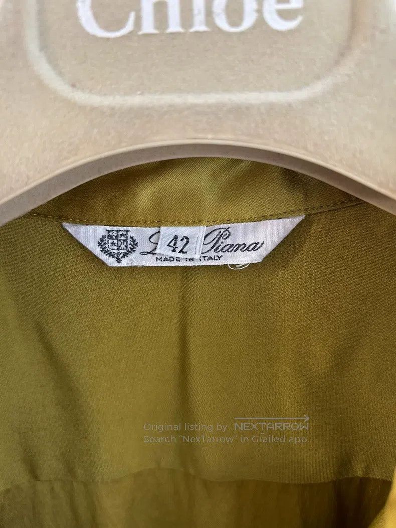 Loro Piana LORO PIANA Mustard yellow silk top Size S / US 4 / IT 40 - 4 Thumbnail