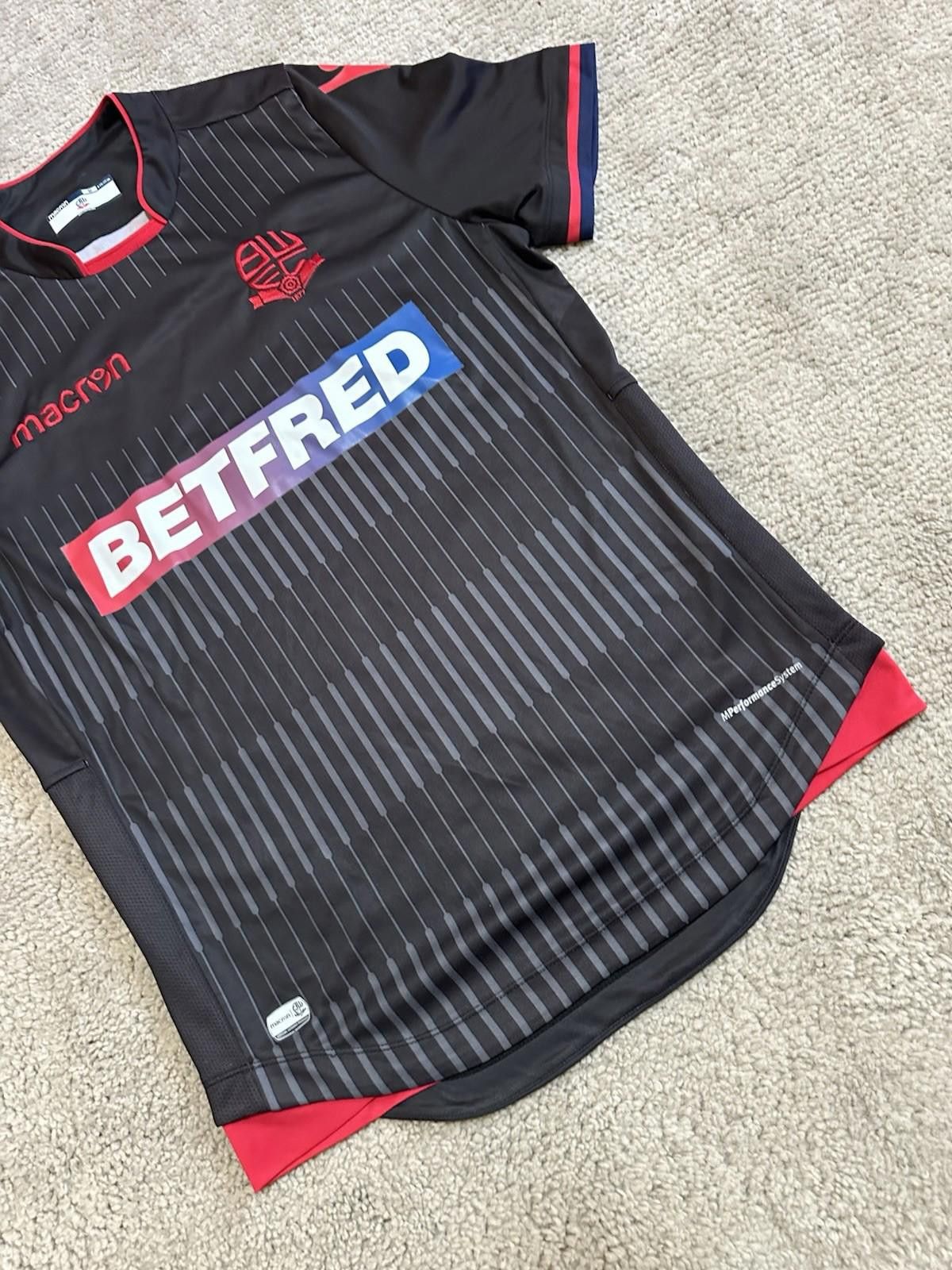 Macron 2018-19 Bolton Away Football Shirt Soccer Jersey Sz M Size US M / EU 48-50 / 2 - 2 Thumbnail