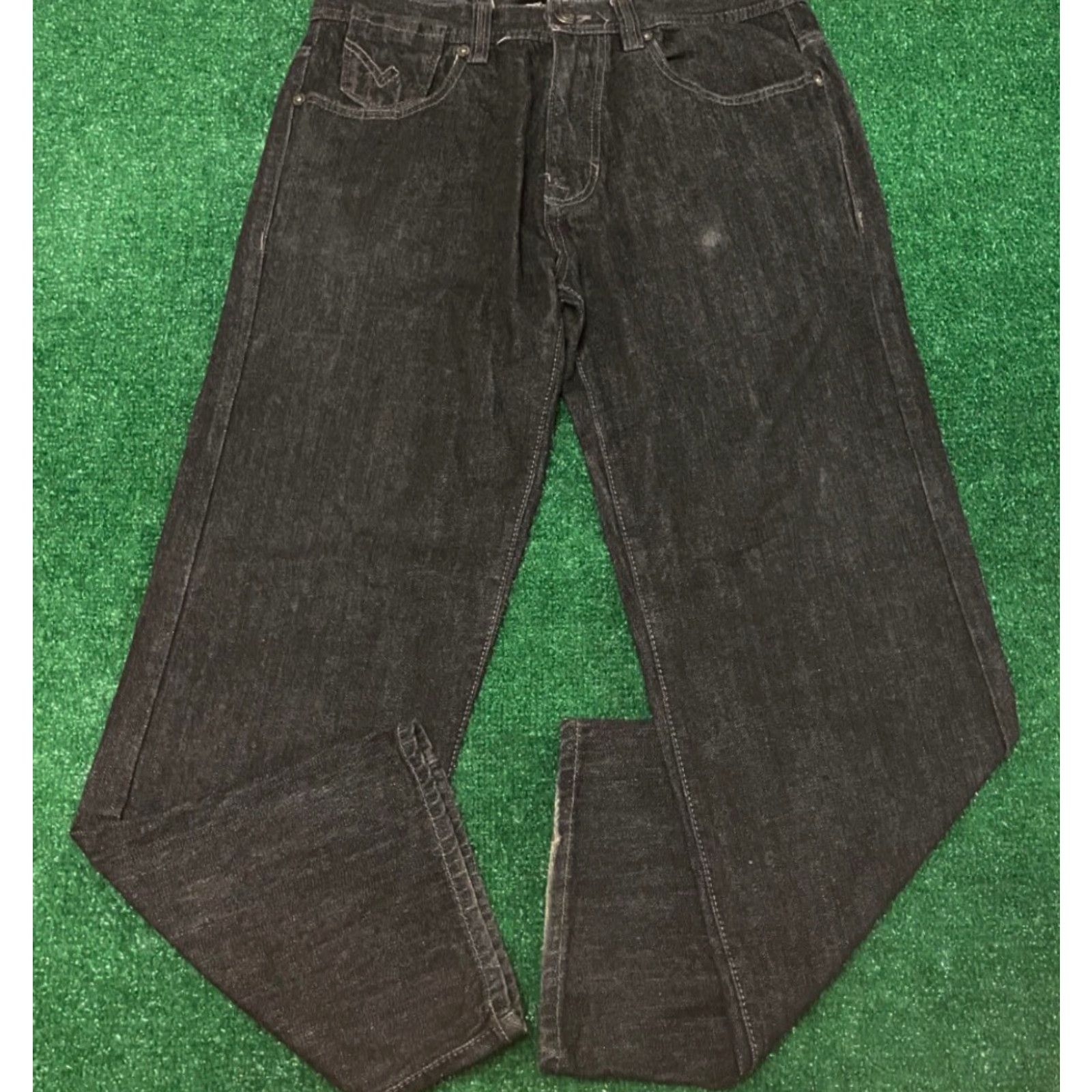 Southpole VINTAGE Ecko UNLTD Baggy Skater Grunge Jeans VTG Mens 34 Dark Black 34x32 Jeans Grunge Hip Hop Punk Y2K Wide-Leg Mens Size US 34 / EU 50 - 3 Thumbnail