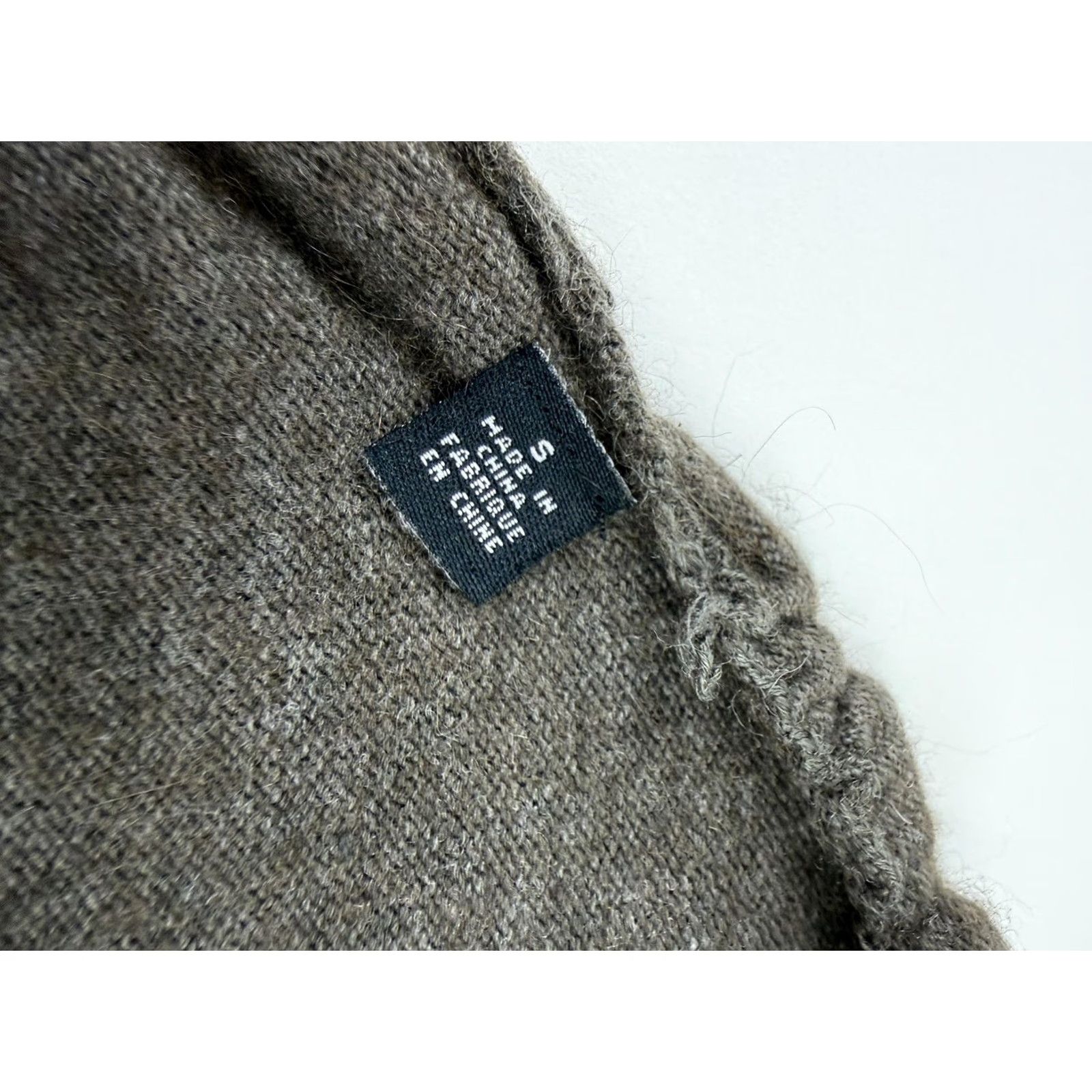 Vintage Knitted & Knotted Sweater Dress Womens S Short Cap Sleeve Brown Knit Ruffle Pullover Casual Fall Winter Size S / US 4 / IT 40 - 5 Thumbnail
