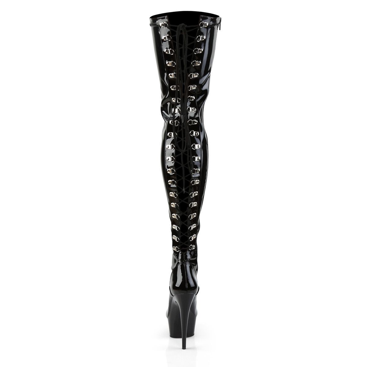 Other Delight 3063 Back Lace Thigh High Platform Boots 6" High Hee Size US 11 / IT 41 - 6 Thumbnail