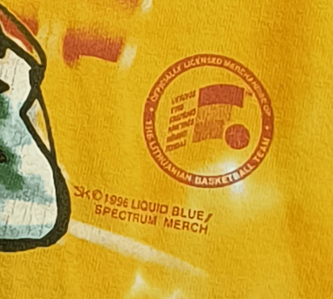 Band Tees Vintage Liquid Blue Greatful Dead Basketball Lithuania 1996 Size US L / EU 52-54 / 3 - 4 Thumbnail