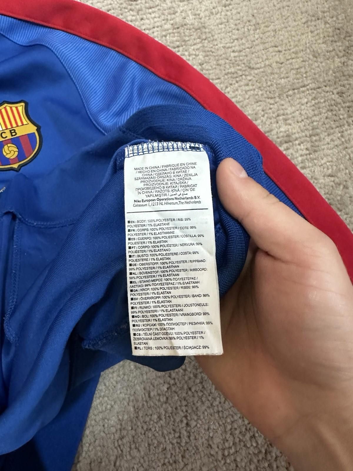 Nike Nike Fc Barcelona Mens Large Track Zip up Jacket in Blue Size US L / EU 52-54 / 3 - 7 Thumbnail