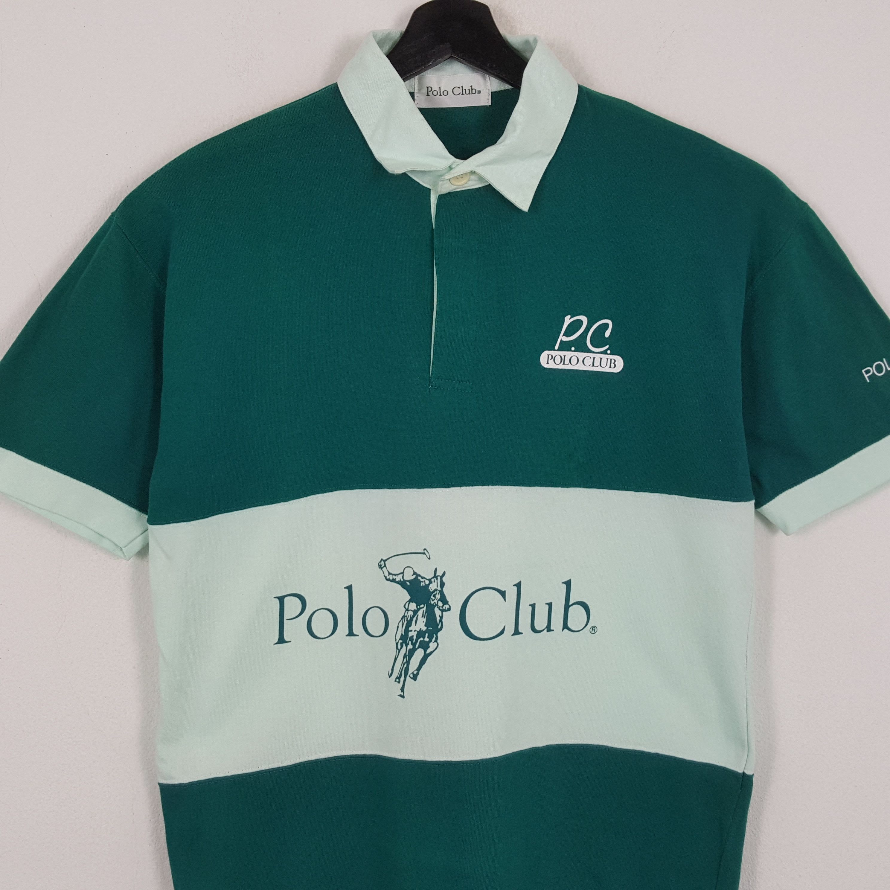 Beverly Hills Polo Club × Vintage POLO CLUB Center Spellout Logo Design Polos Size US L / EU 52-54 / 3 - 2 Thumbnail