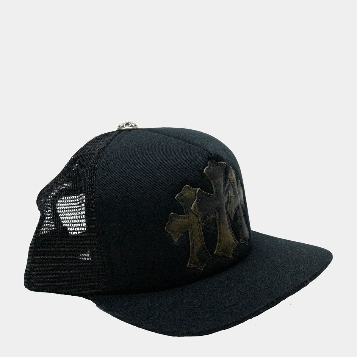 Chrome Hearts Chrome Hearts Triple Leather Cemetery Cross Trucker Hat Size ONE SIZE - 2 Thumbnail