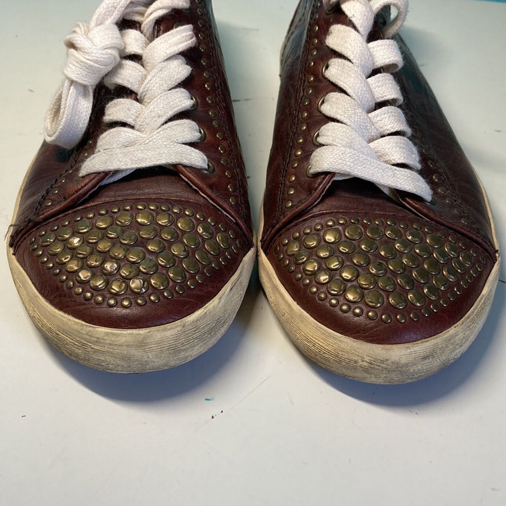 Frye Frye Kira Studded Low Sneaker Brown Leather 7 Size US 7 / IT 37 - 5 Thumbnail