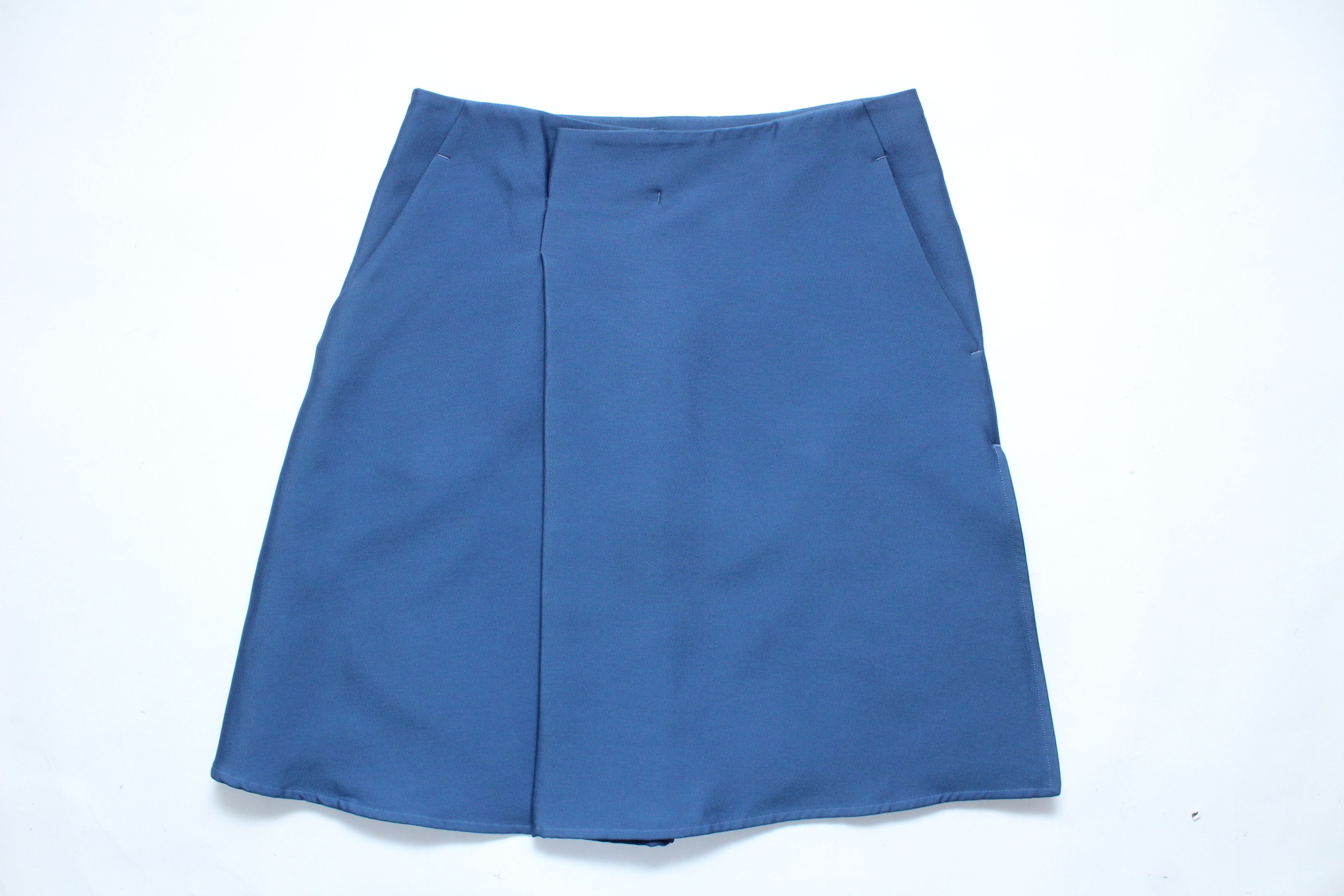 Jil Sander Jil Sander 2015 Silk Blend Wrap Mini Skirt Blue IT 38 Size 26" / US 2 / IT 38 - 2 Thumbnail
