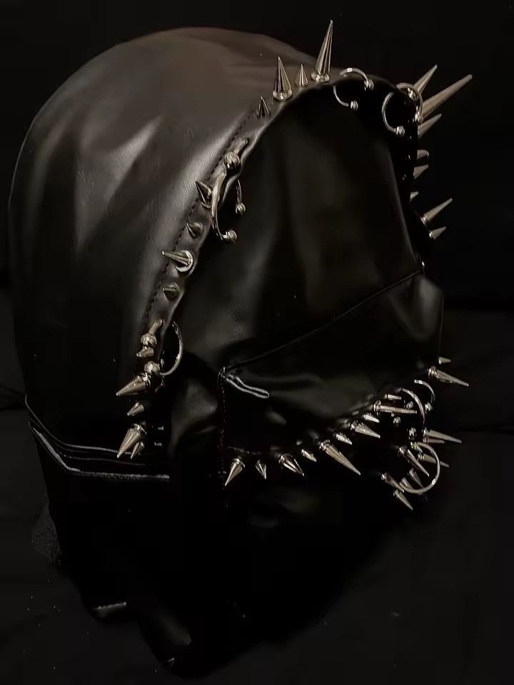 Other Punk Rivet Skull PU Leather Black Large Capacity Backpack Size ONE SIZE - 5 Thumbnail