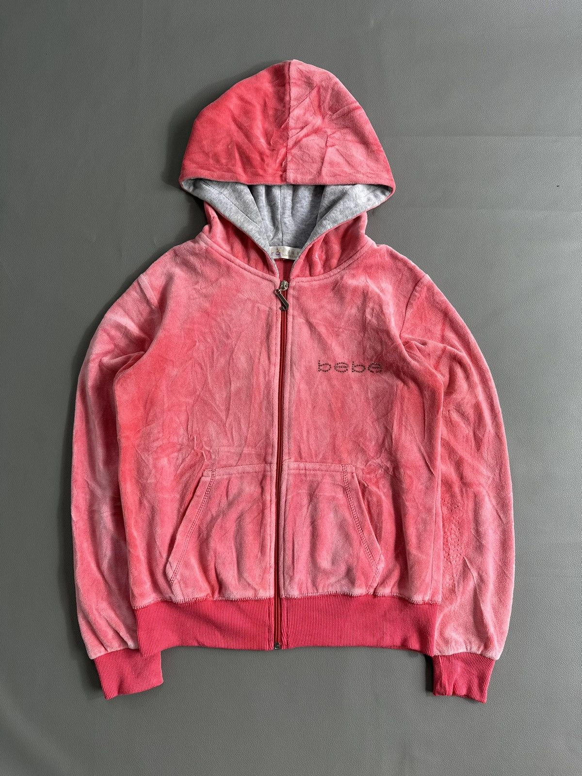 Beauty Beast BEBE GLITTER PINK VELVET ZIP HOODIE IFSIXWASNINE LGB STYLE Size S / US 4 / IT 40 - 2 Thumbnail