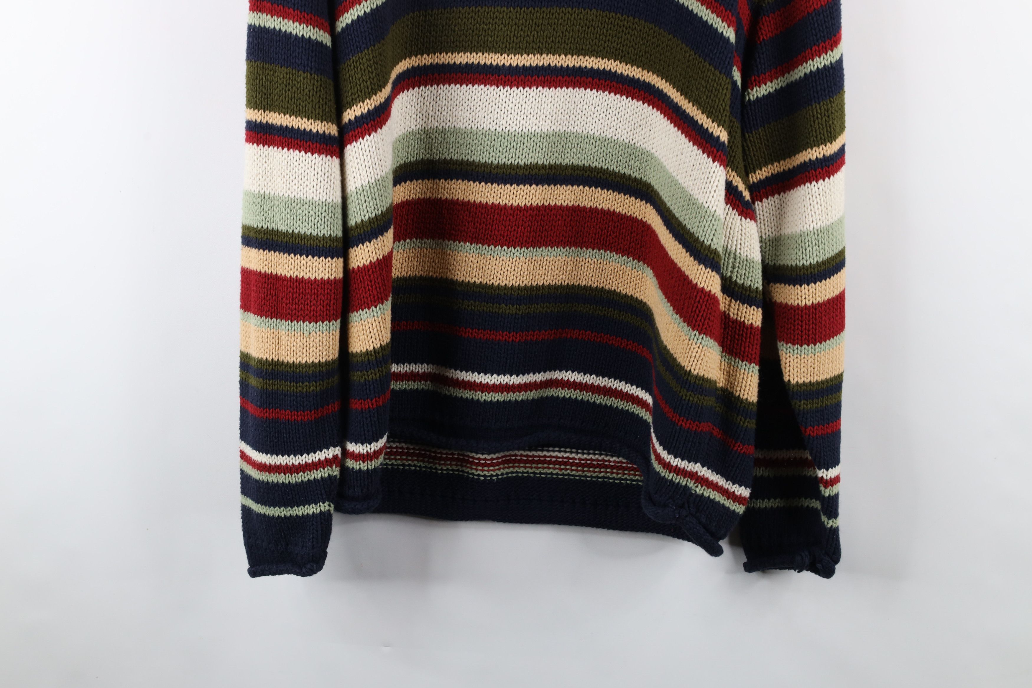Vintage Vintage 90s Streetwear Striped Marled Knit Sweater USA Size 3XL / US 20-22 - 12 Thumbnail