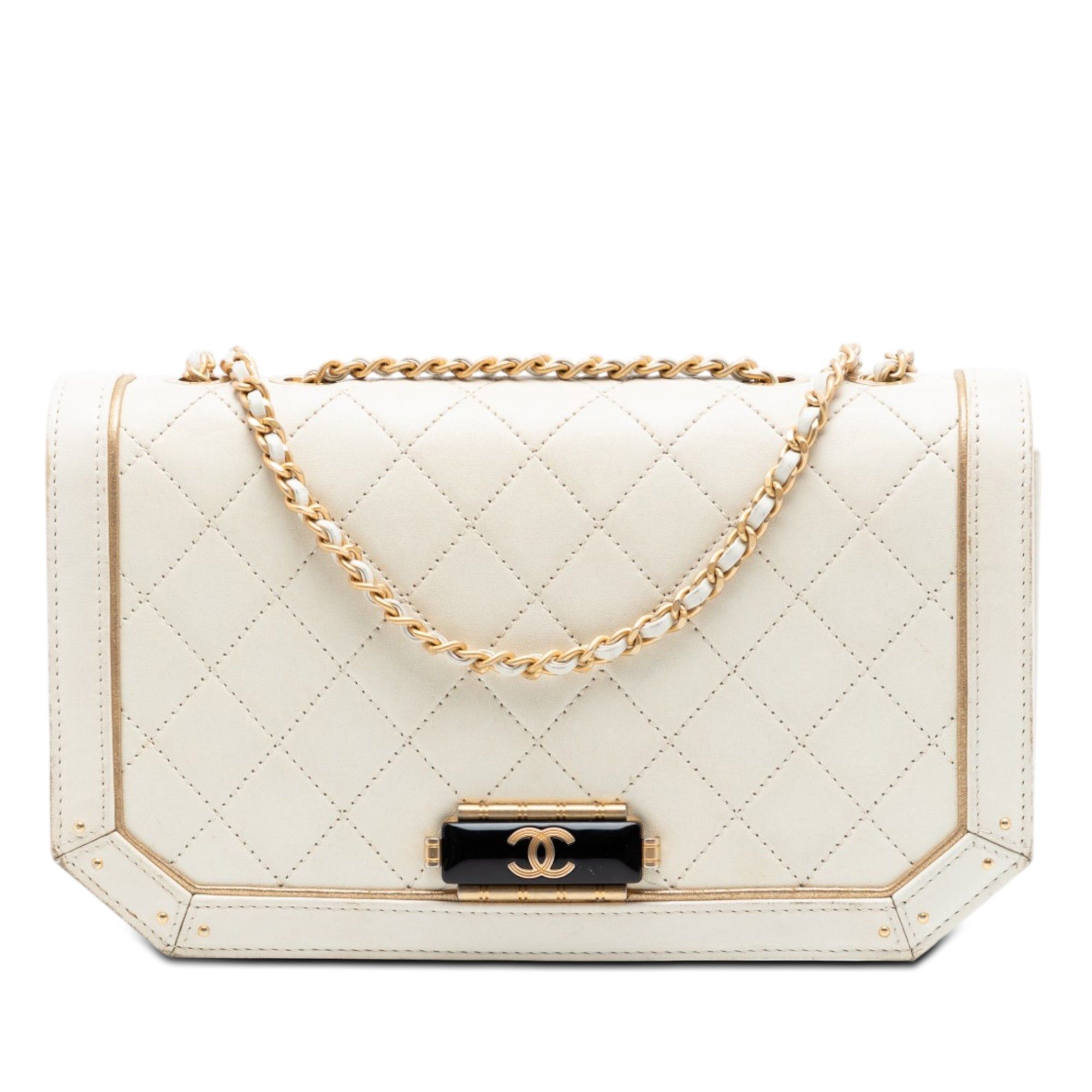 Chanel Medium Quilted Calfskin Octagon CC Clasp Flap Size ONE SIZE - 1 Thumbnail