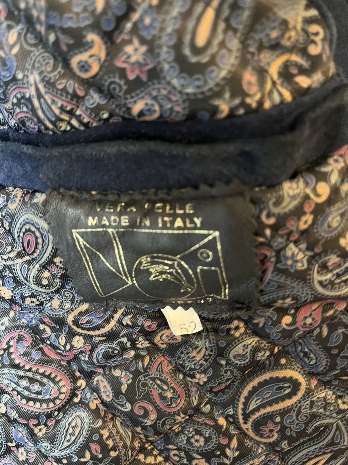 Other Vintage Italian Suede Jacket w/ Paisley Quilted Lining Size US L / EU 52-54 / 3 - 3 Thumbnail