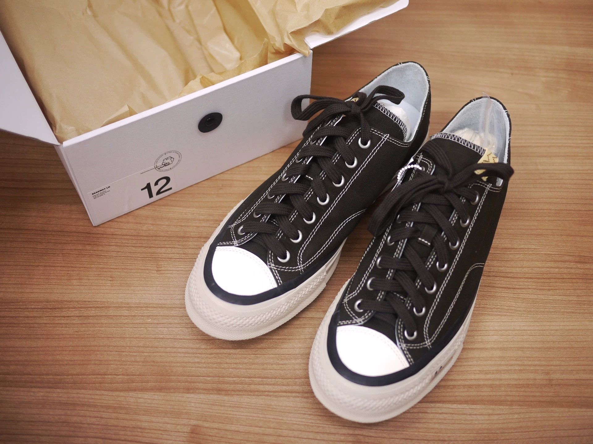 Visvim VISVIM SKAGWAY LO BLACK M12 Size US 12 / EU 45 - 1 Thumbnail