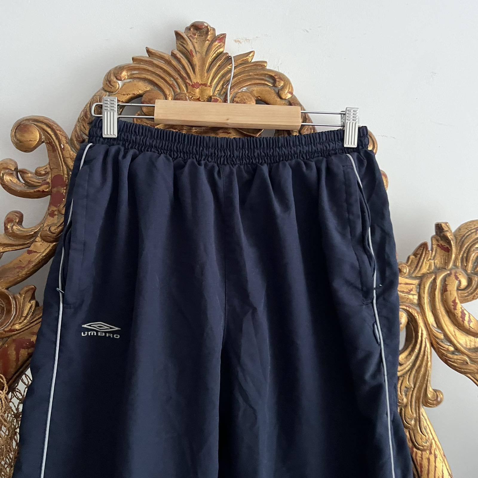 Vintage Vintage Umbro Big Logo Striped Track Pants Drill Size US 34 / EU 50 - 4 Thumbnail