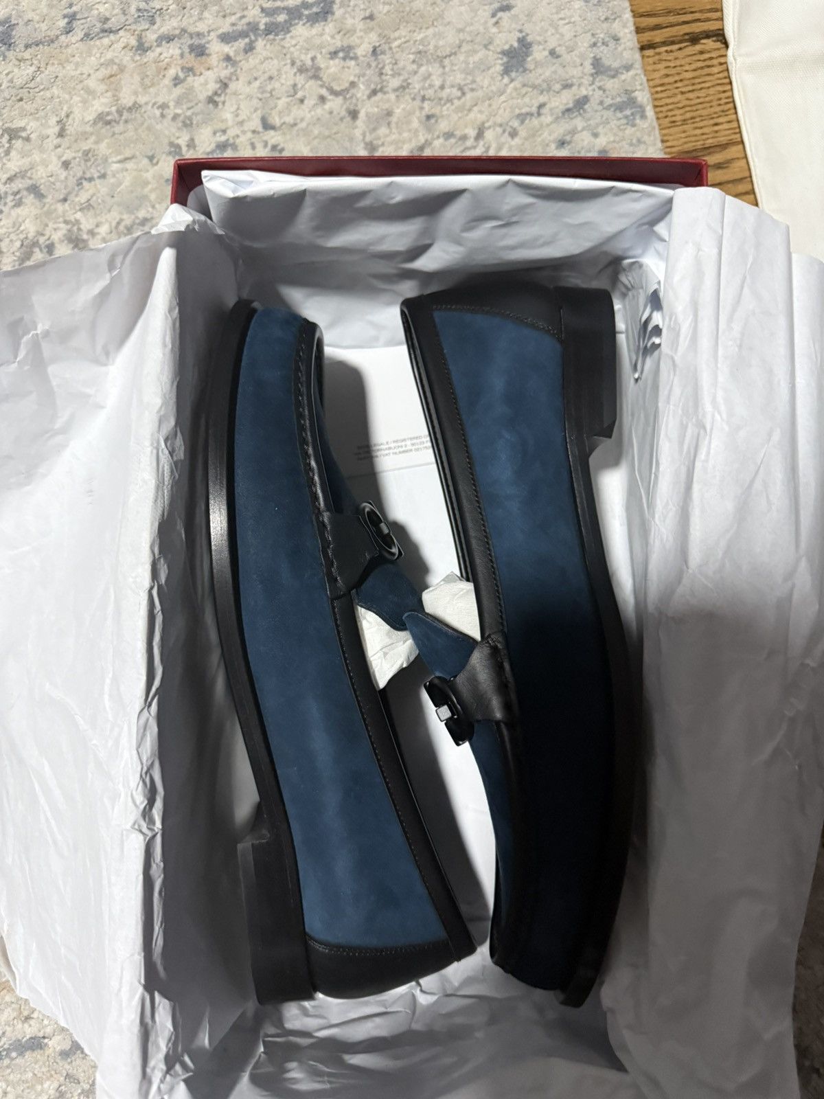 Salvatore Ferragamo Mezcal tea suede calf Nero calf (rolo) Size US 9.5 / EU 42-43 - 2 Thumbnail