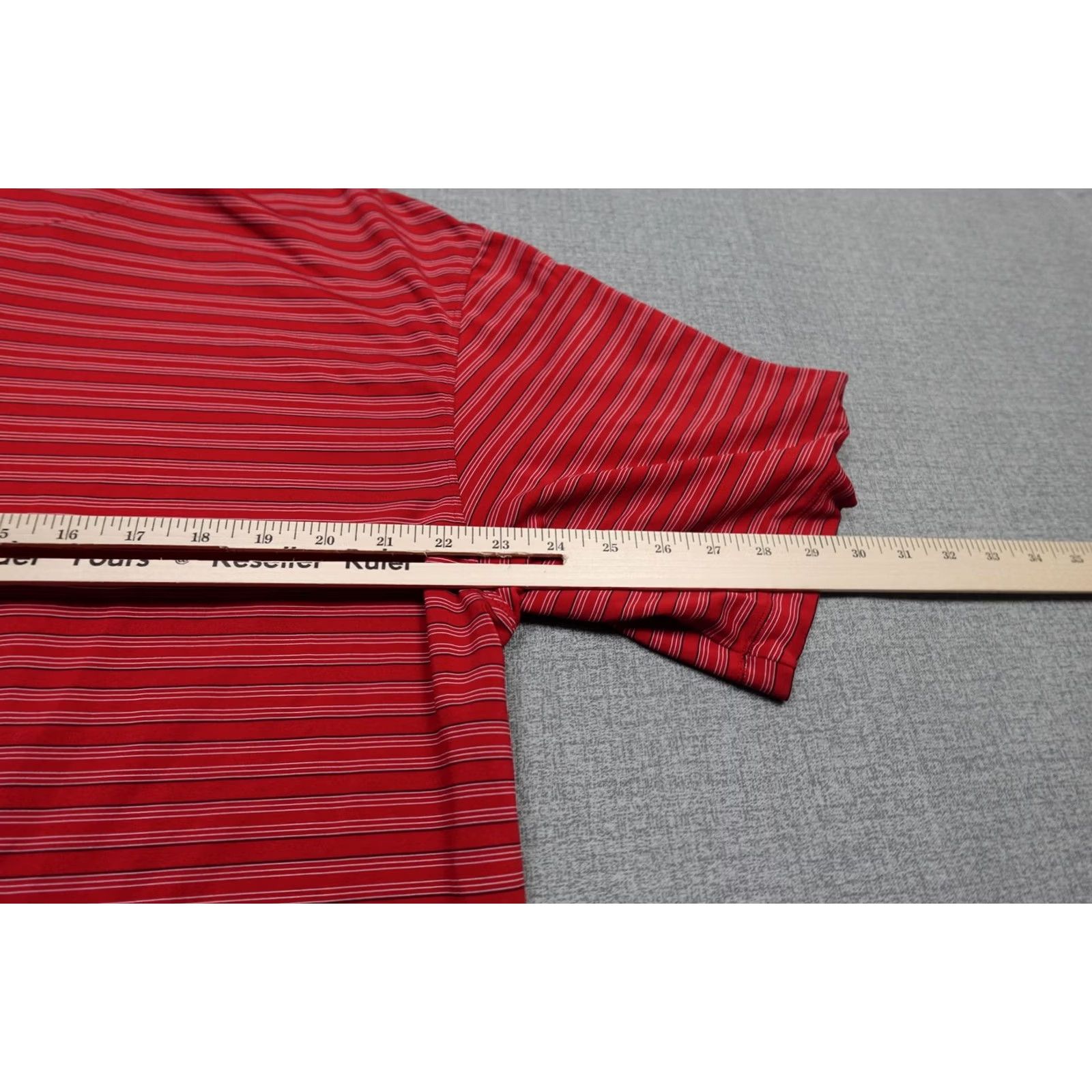 Nike Nike Golf Polo Mens XL Red Stripe FitDry Lightweight Performance Shirt Size US XL / EU 56 / 4 - 6 Thumbnail