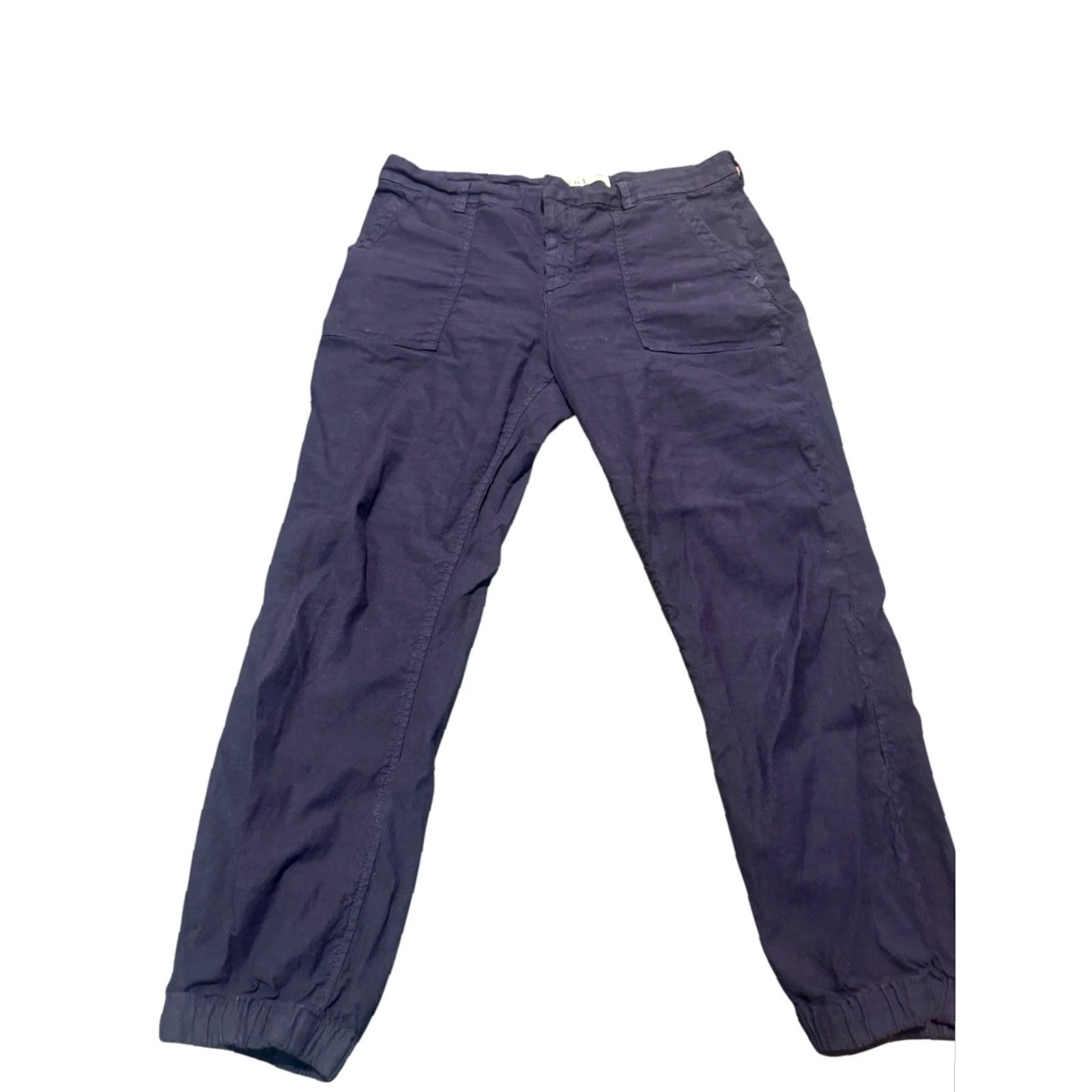Frank & Eileen Frank & Eileen Size 10 Jameson Navy Linen Blend Jogger Pants Preppy Staple Size 34" / US 12 / IT 48 - 2 Thumbnail