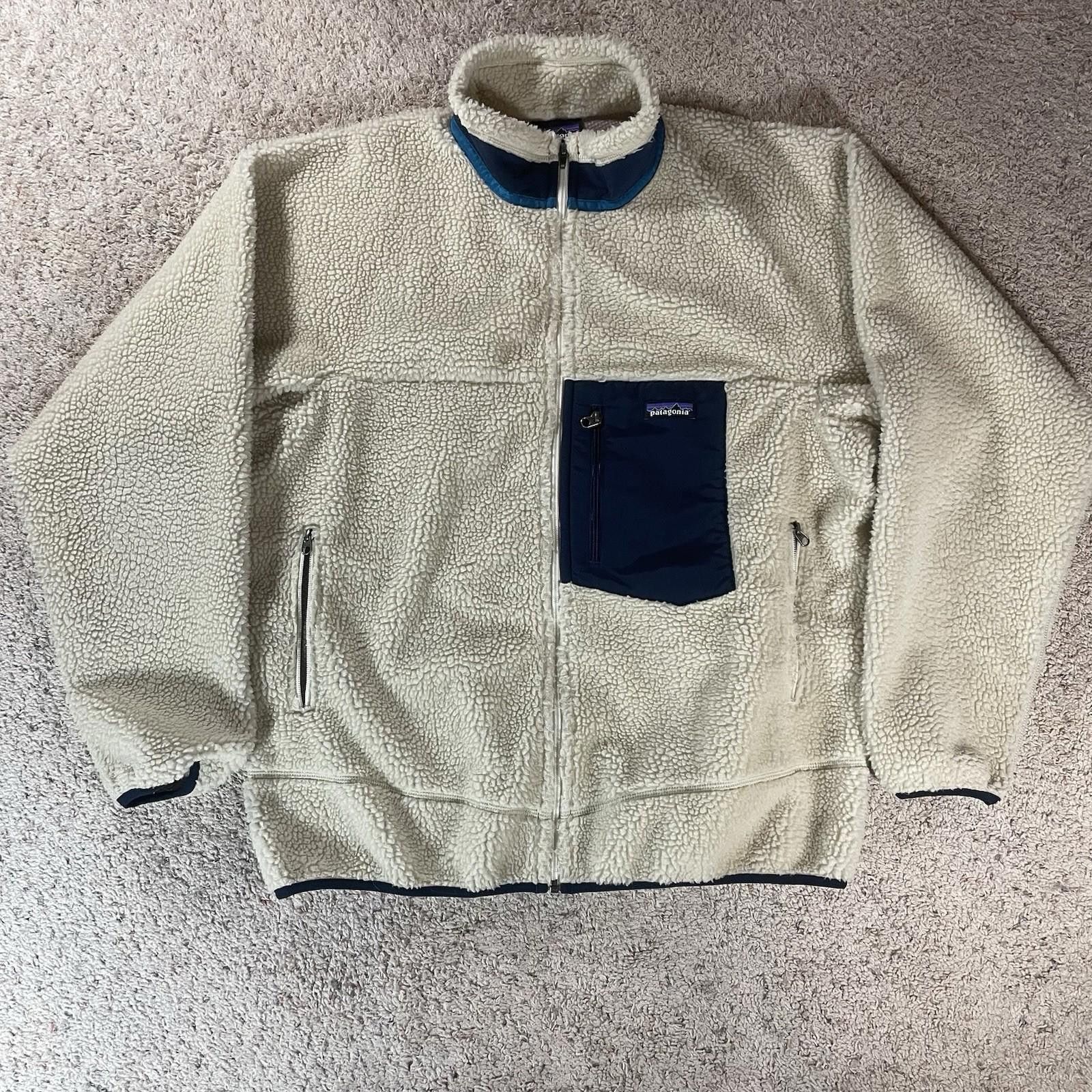Patagonia Retro X Deep Pile Fleece Jacket Lined Vintage XL