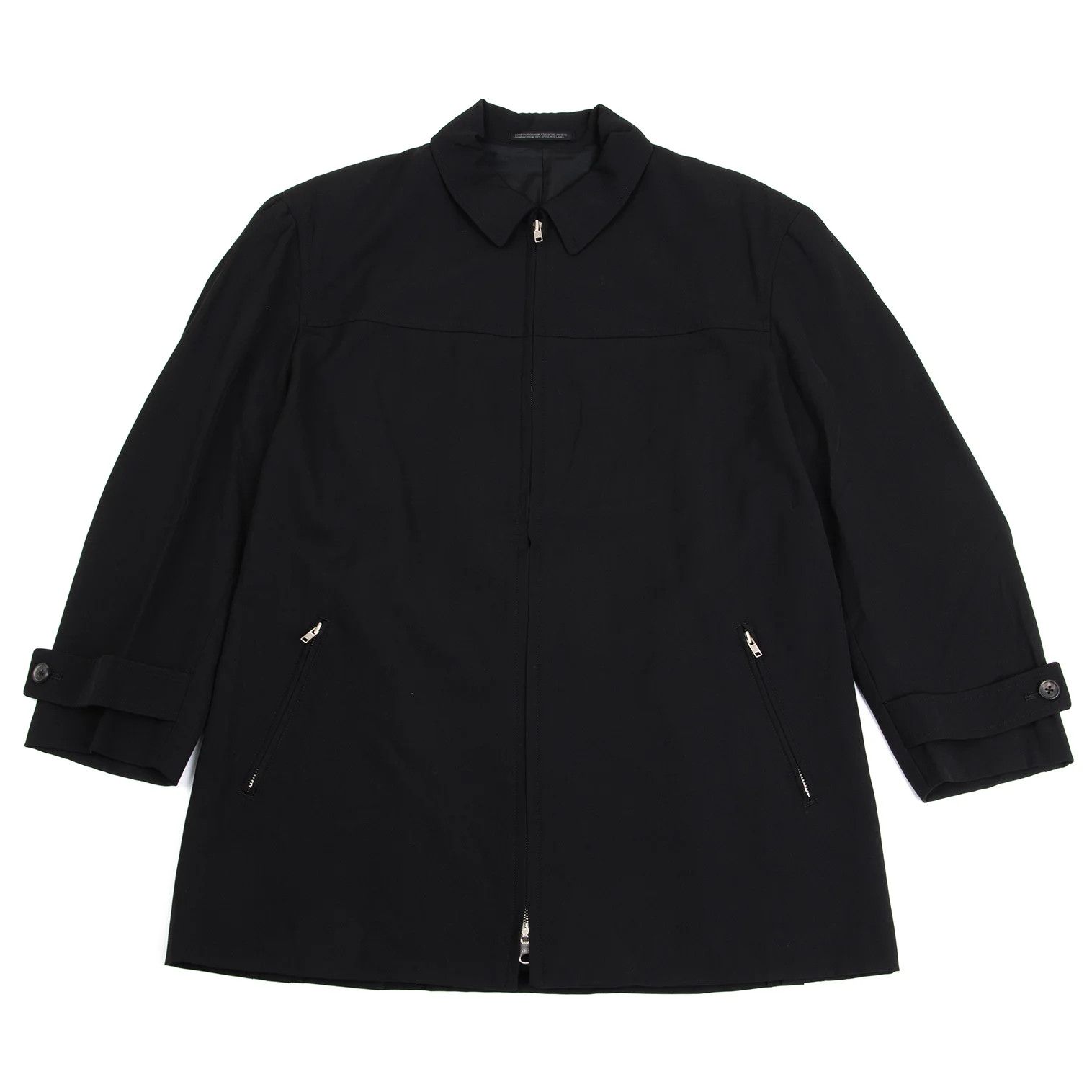 Yohji Yamamoto Yohji Yamamoto Wool Gabardine Jacket Black M Size US M / EU 48-50 / 2 - 1 Thumbnail