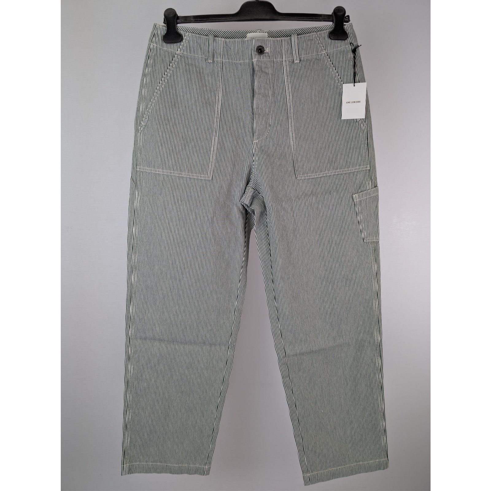 Aime Leon Dore o1rshd1 Hickory Stripe Workwear Pant jean in Green Hickory Size US 34 / EU 50 - 10 Thumbnail