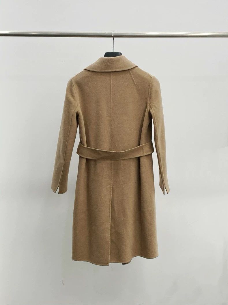 Max Mara Max Mara Coffee color coat cuff logo unbuttoned with belt Size S / US 4 / IT 40 - 2 Thumbnail